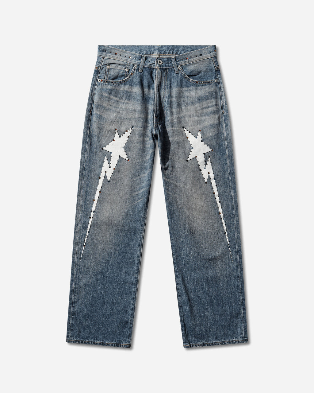 Mens Color Stone 13oz Denim Pants Indigo A bathing ape оригінал – Купити в Україні – боковий вид