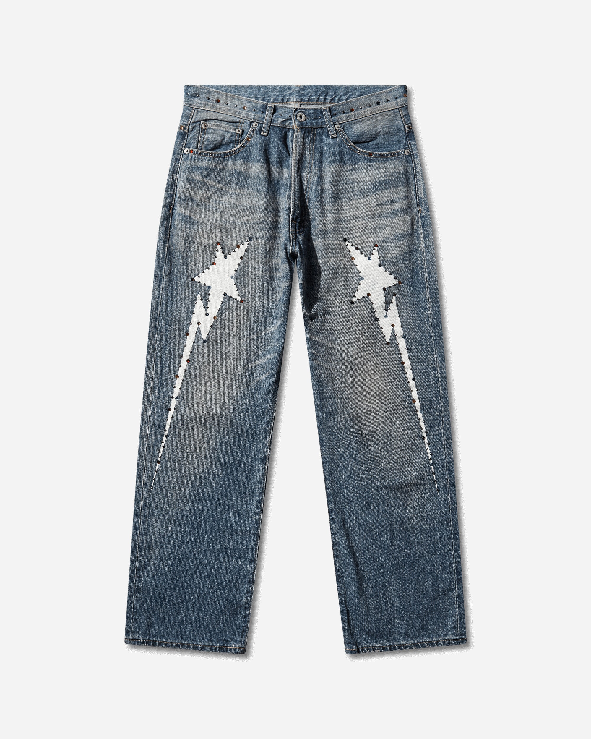 Mens Color Stone 13oz Denim Pants Indigo A bathing ape оригінал – Купити в Україні – боковий вид