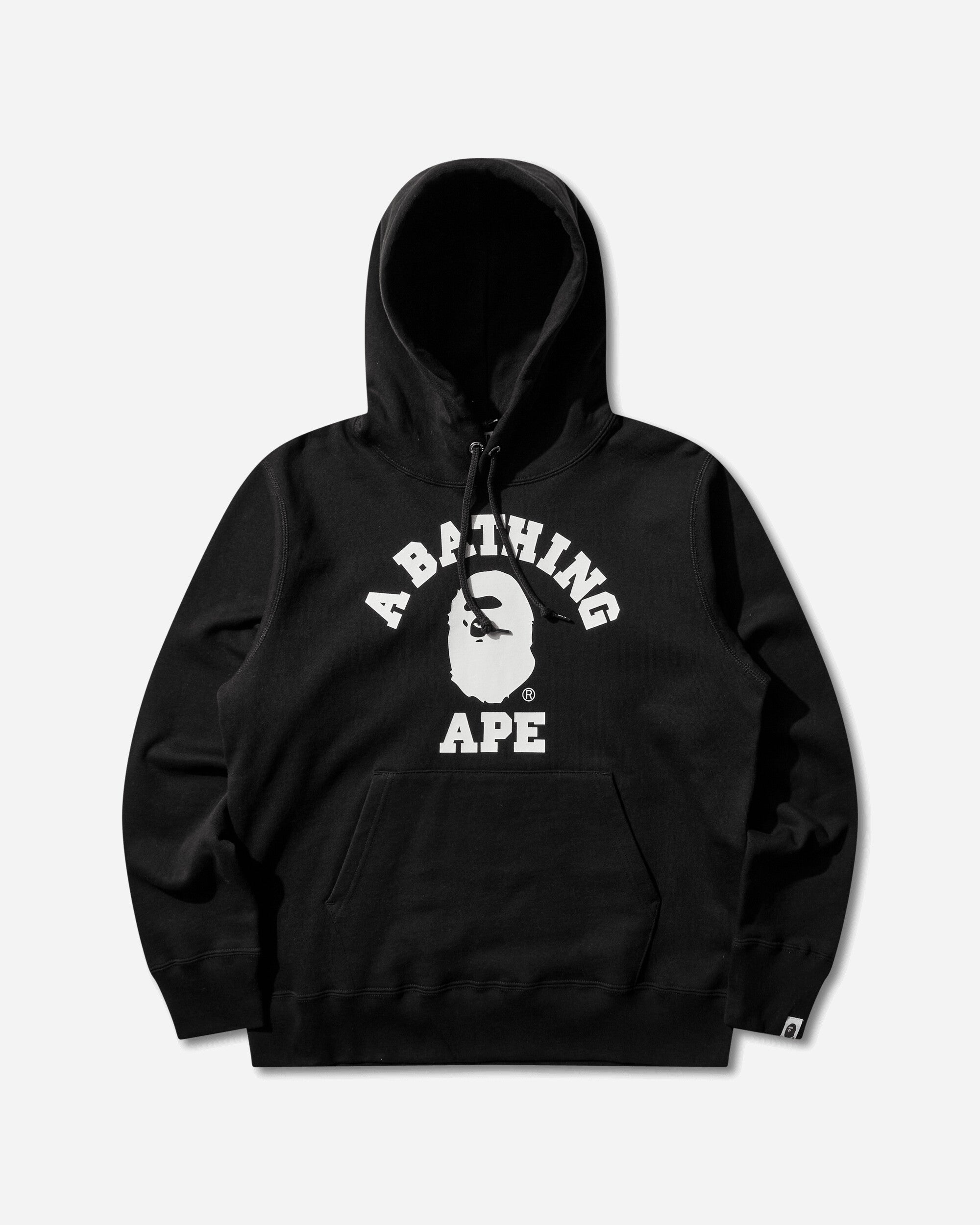 Оригінальна Mens College Pullover Hoodie Black A bathing ape – боковий вид