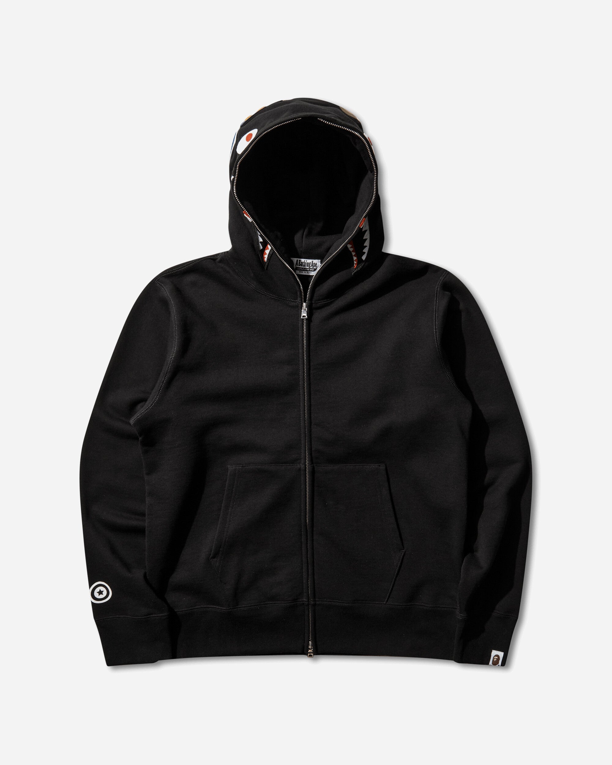 Mens Shark Full Zip Hoodie Black A bathing ape оригінал – Купити в Україні – вид ззаду