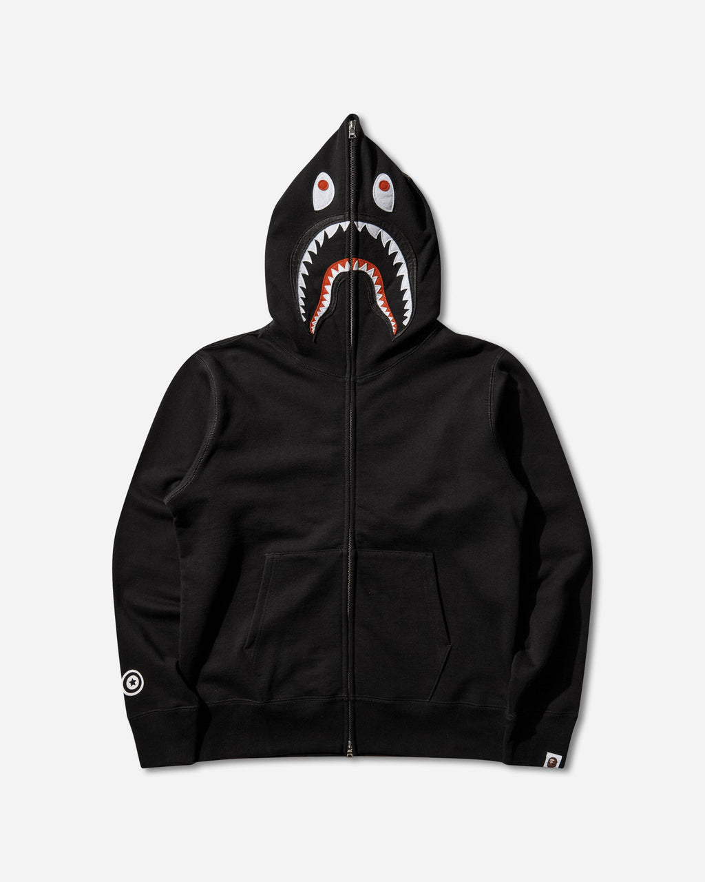 Mens Shark Full Zip Hoodie Black A bathing ape оригінал – Купити в Україні – боковий вид