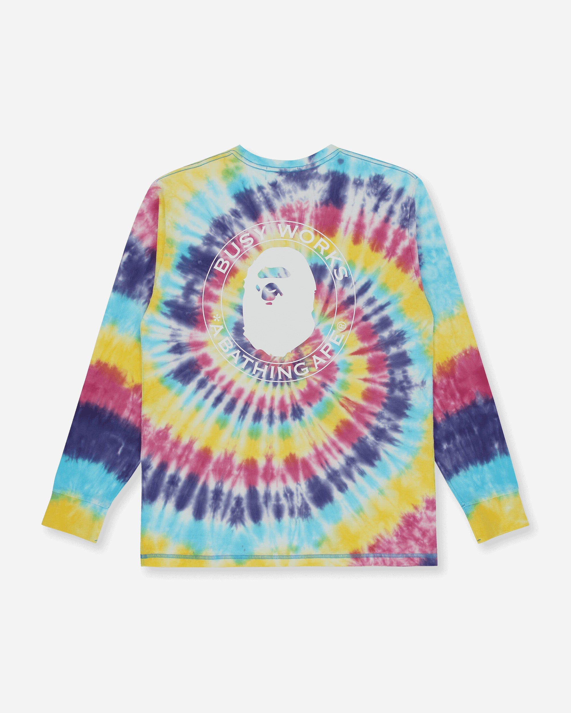 Mens Bape Tie Dye T-Shirt Multicolor A bathing ape – Гарантія оригінальності – вид ззаду