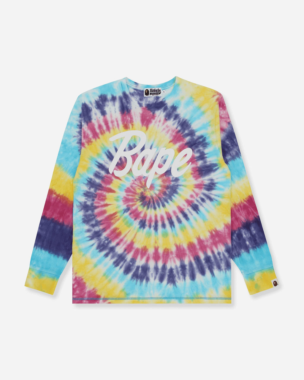 Mens Bape Tie Dye T-Shirt Multicolor A bathing ape – Гарантія оригінальності – боковий вид