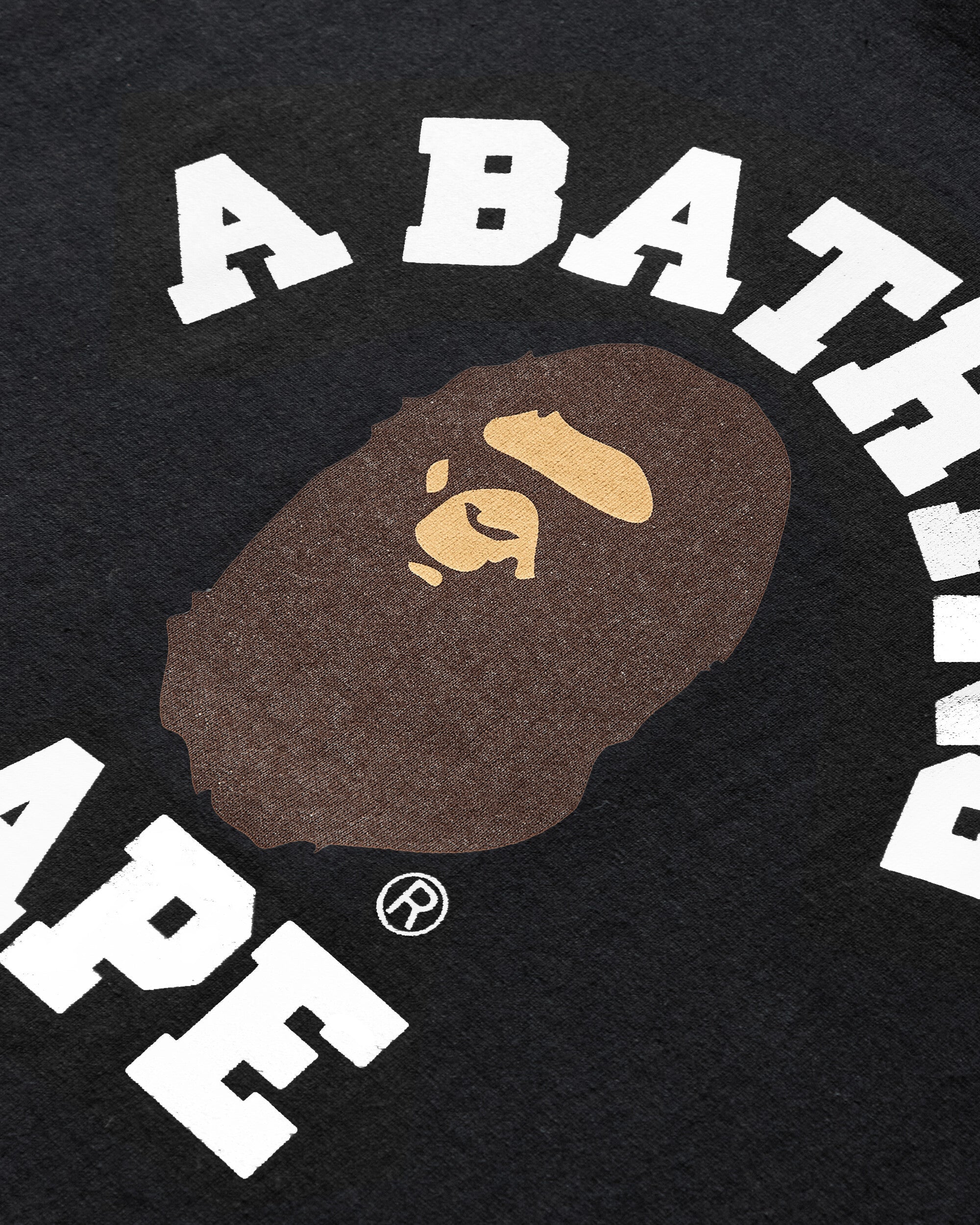 Mens College T-Shirt Black A bathing ape оригінал – Купити в Україні – збільшений вид