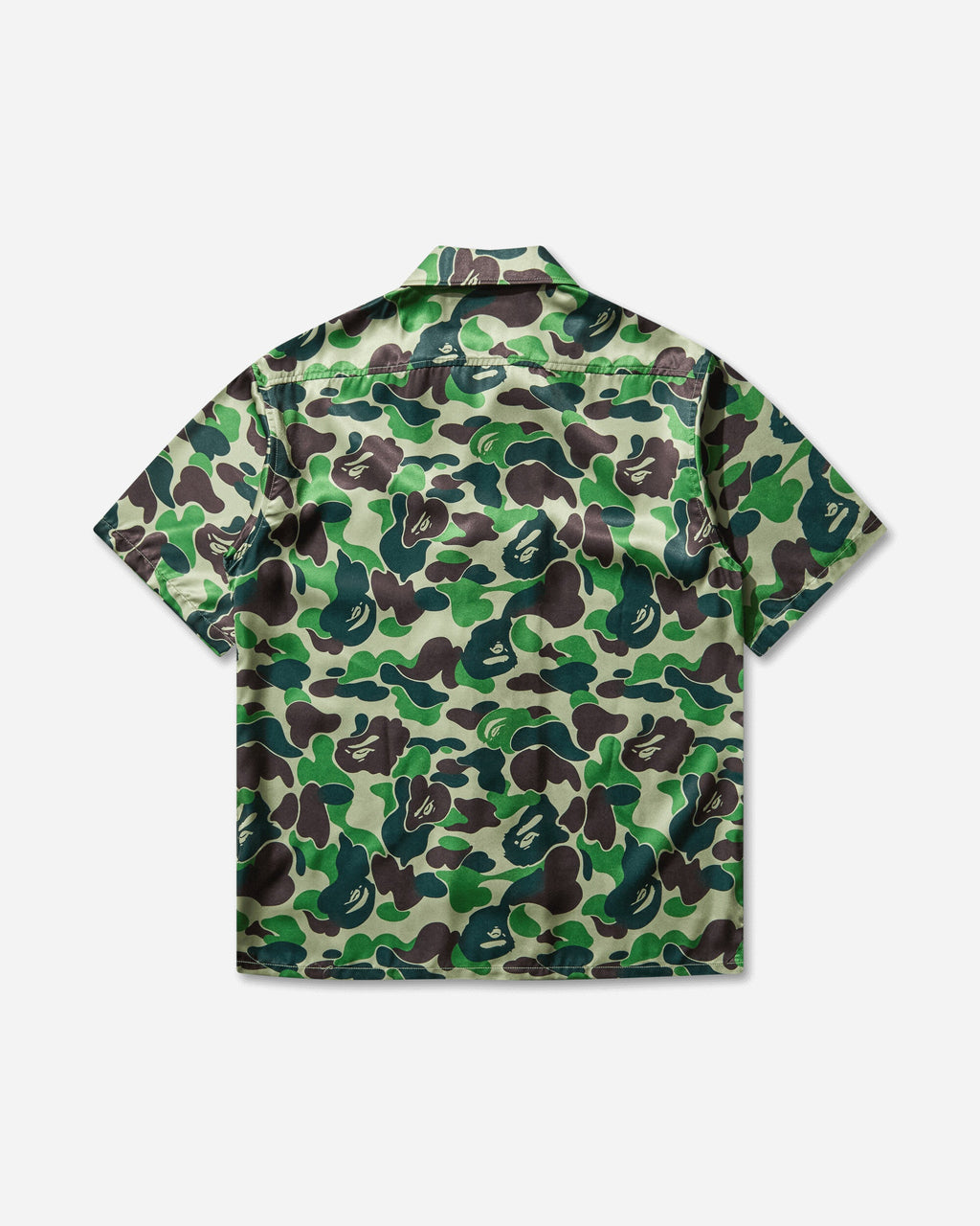 Mens Abc Camo Open Collar Shirt Green A bathing ape оригінал – Купити в Україні – вид ззаду