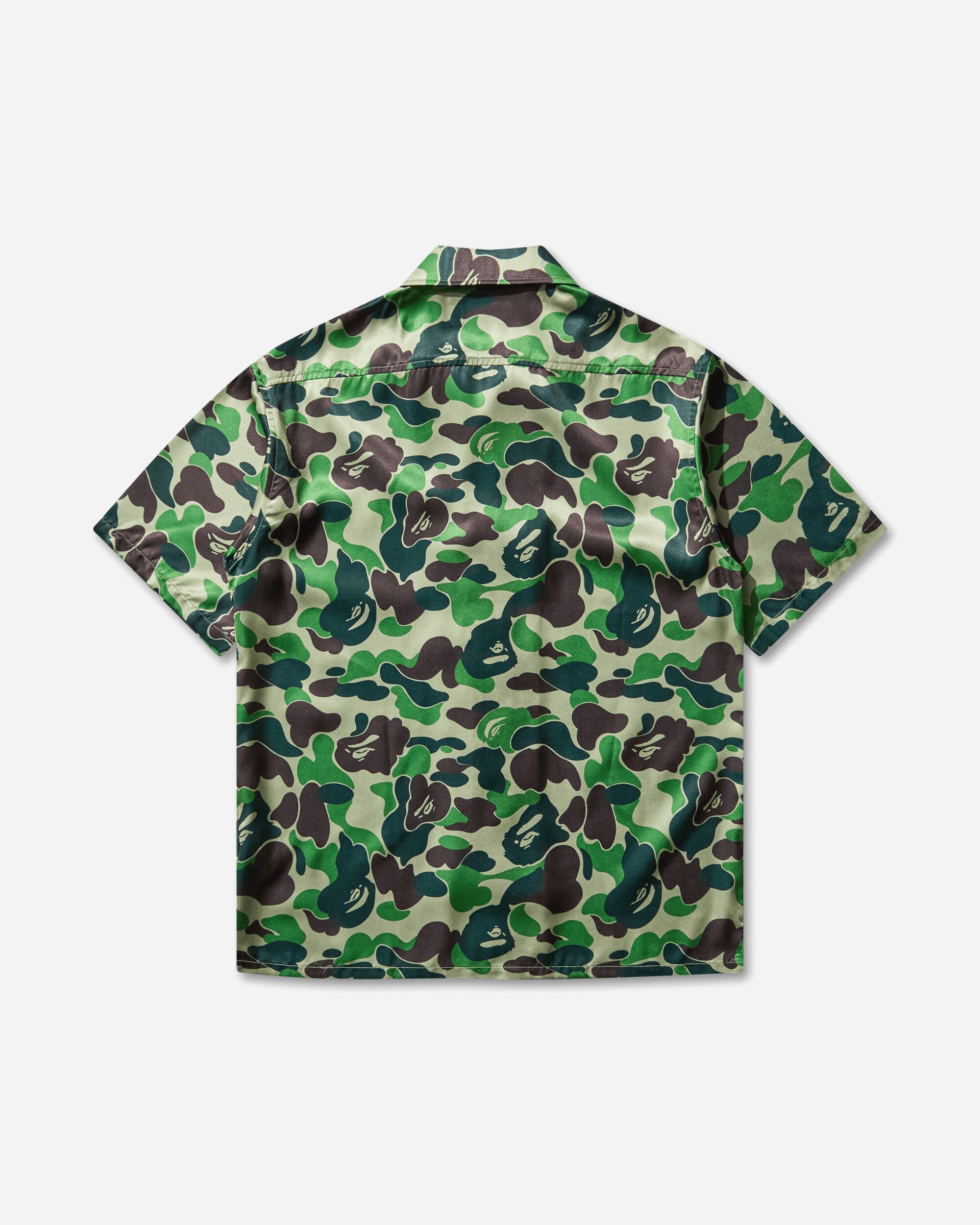 Mens Abc Camo Open Collar Shirt Green A bathing ape оригінал – Купити в Україні – вид ззаду