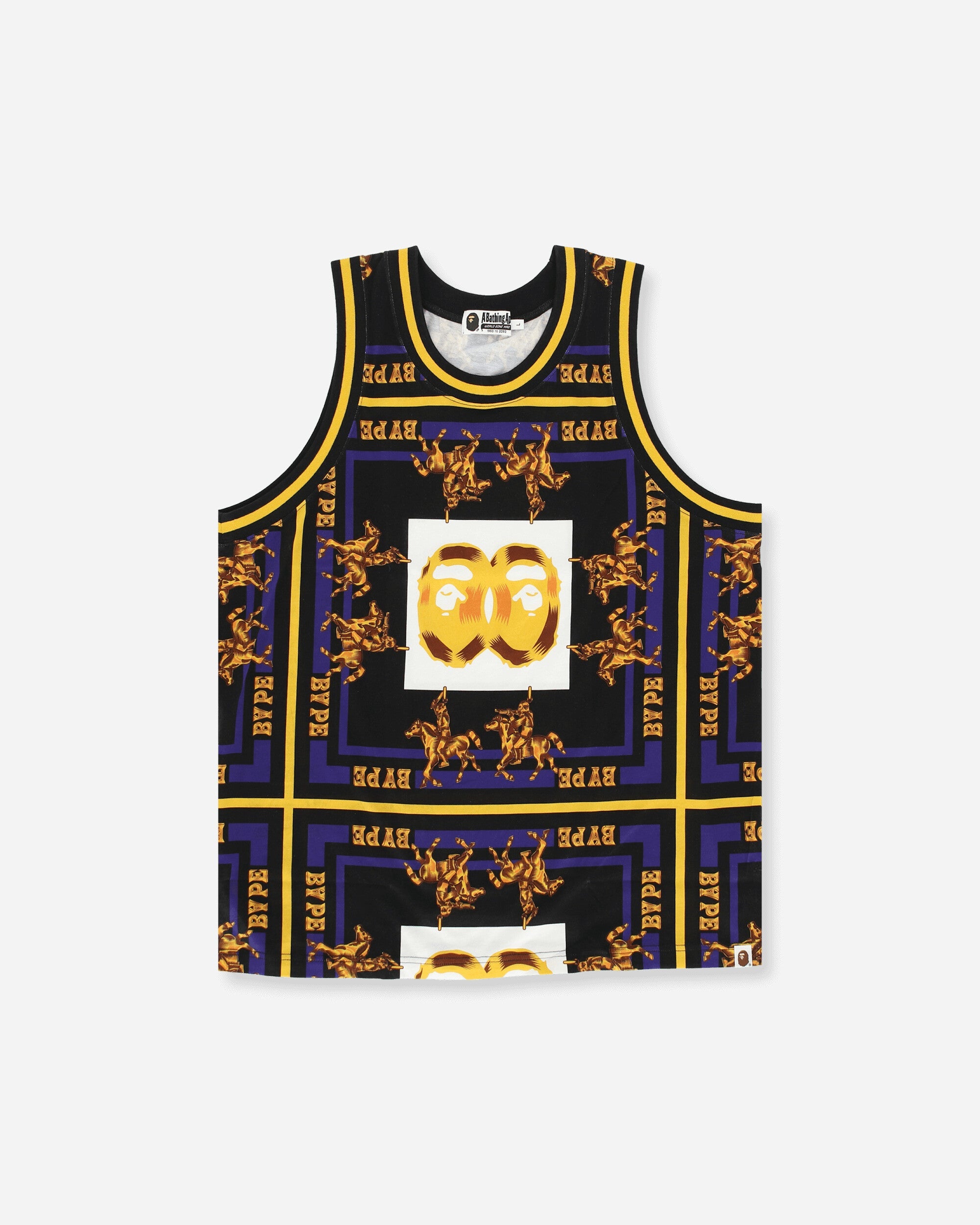 Mens Double Ape Head Basketball Top Black A bathing ape оригінал – Купити в Україні – вид ззаду