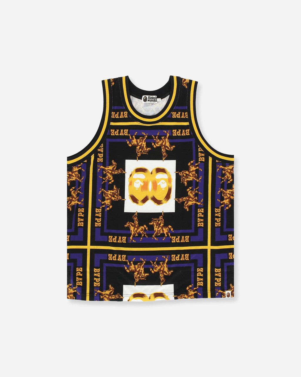 Mens Double Ape Head Basketball Top Black A bathing ape оригінал – Купити в Україні – боковий вид