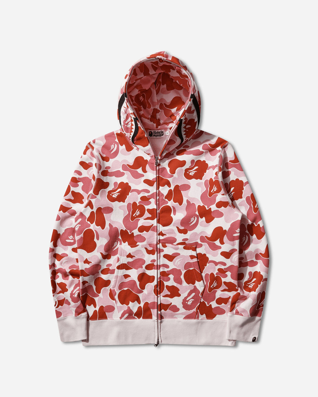 Mens Abc Camo 2nd Shark Full Zip Hoodie Pink A bathing ape оригінал – Купити в Україні – вид ззаду