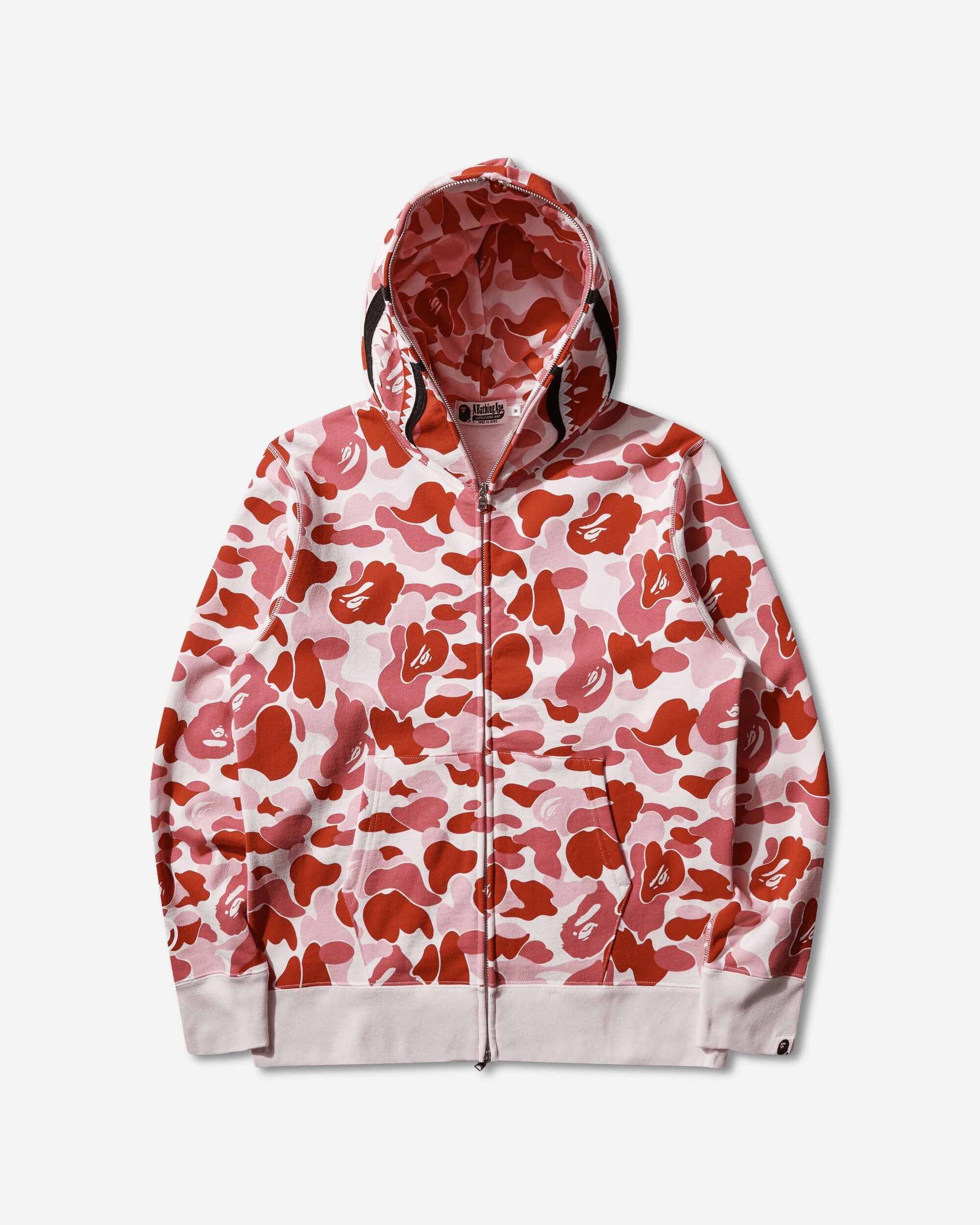 Mens Abc Camo 2nd Shark Full Zip Hoodie Pink A bathing ape оригінал – Купити в Україні – вид ззаду