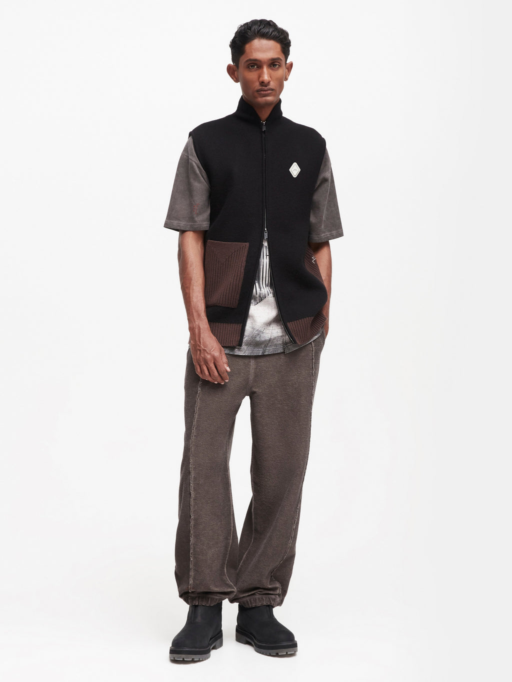 Contrast Knit Gilet A cold wall оригінал – Купити в Україні – вид ззаду