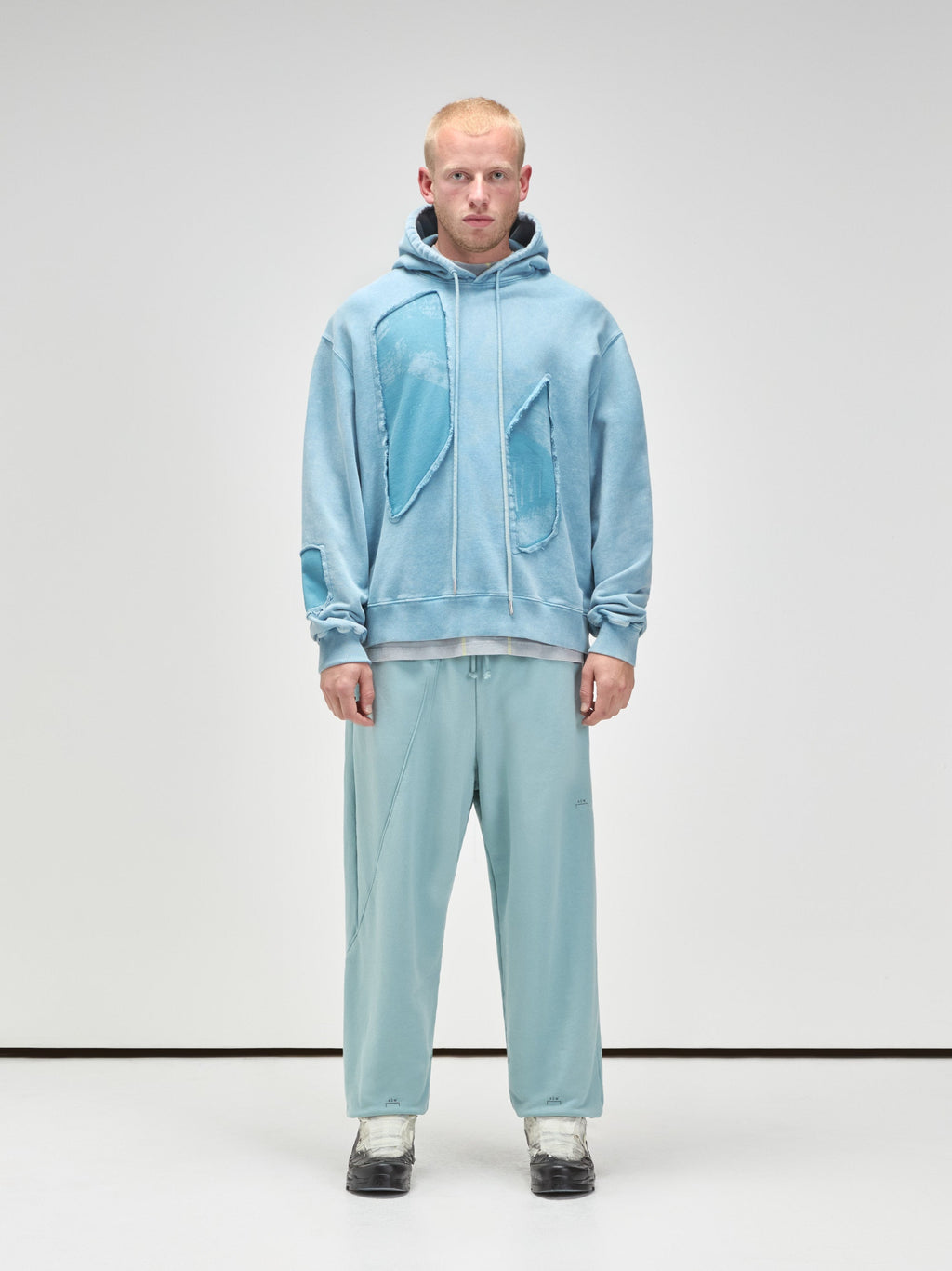 Oblique Hoodie Grey-Green Tourmaline A cold wall – Гарантія оригінальності – детальний вид