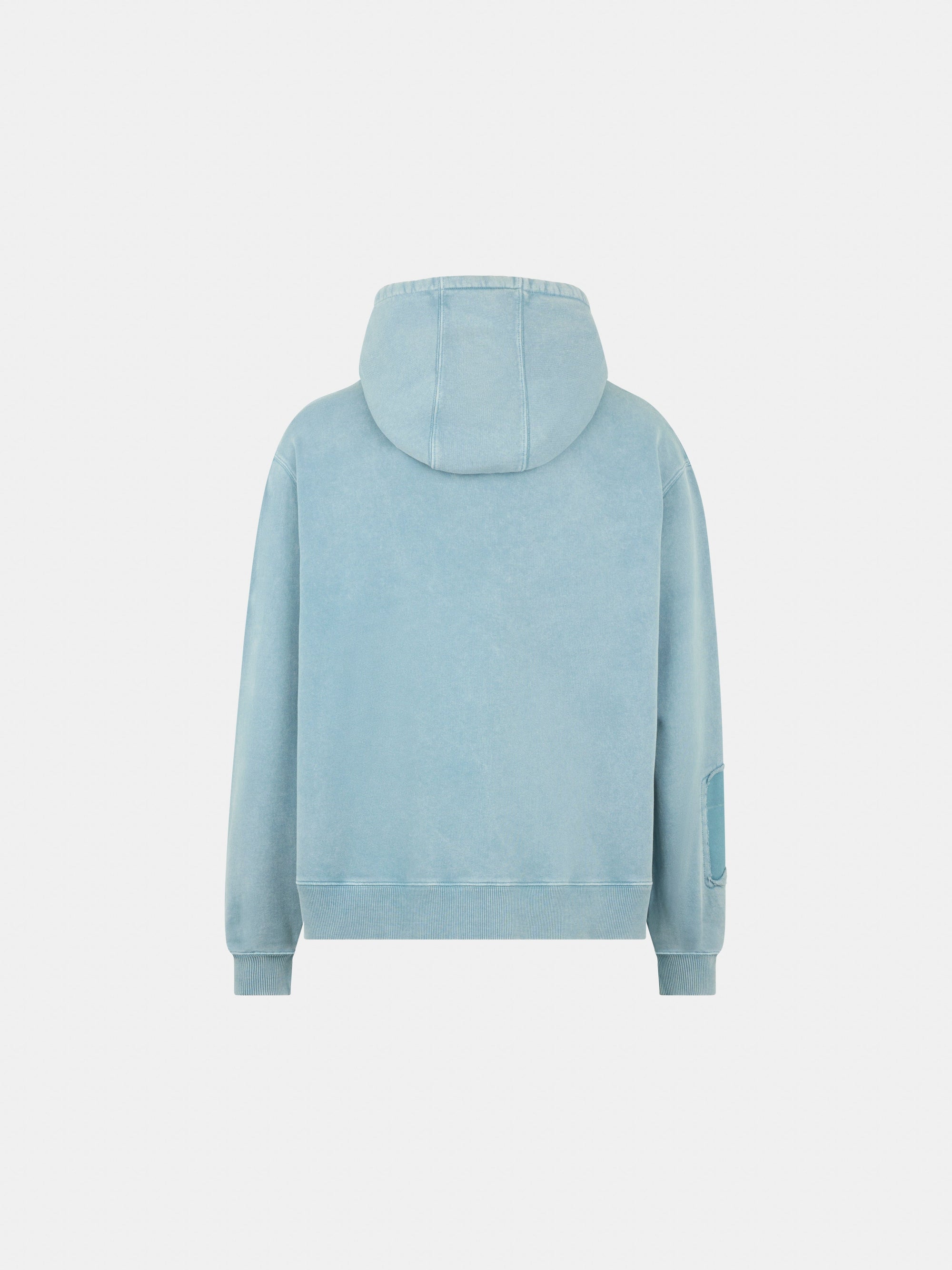 Oblique Hoodie Grey-Green Tourmaline A cold wall – Гарантія оригінальності – вид ззаду