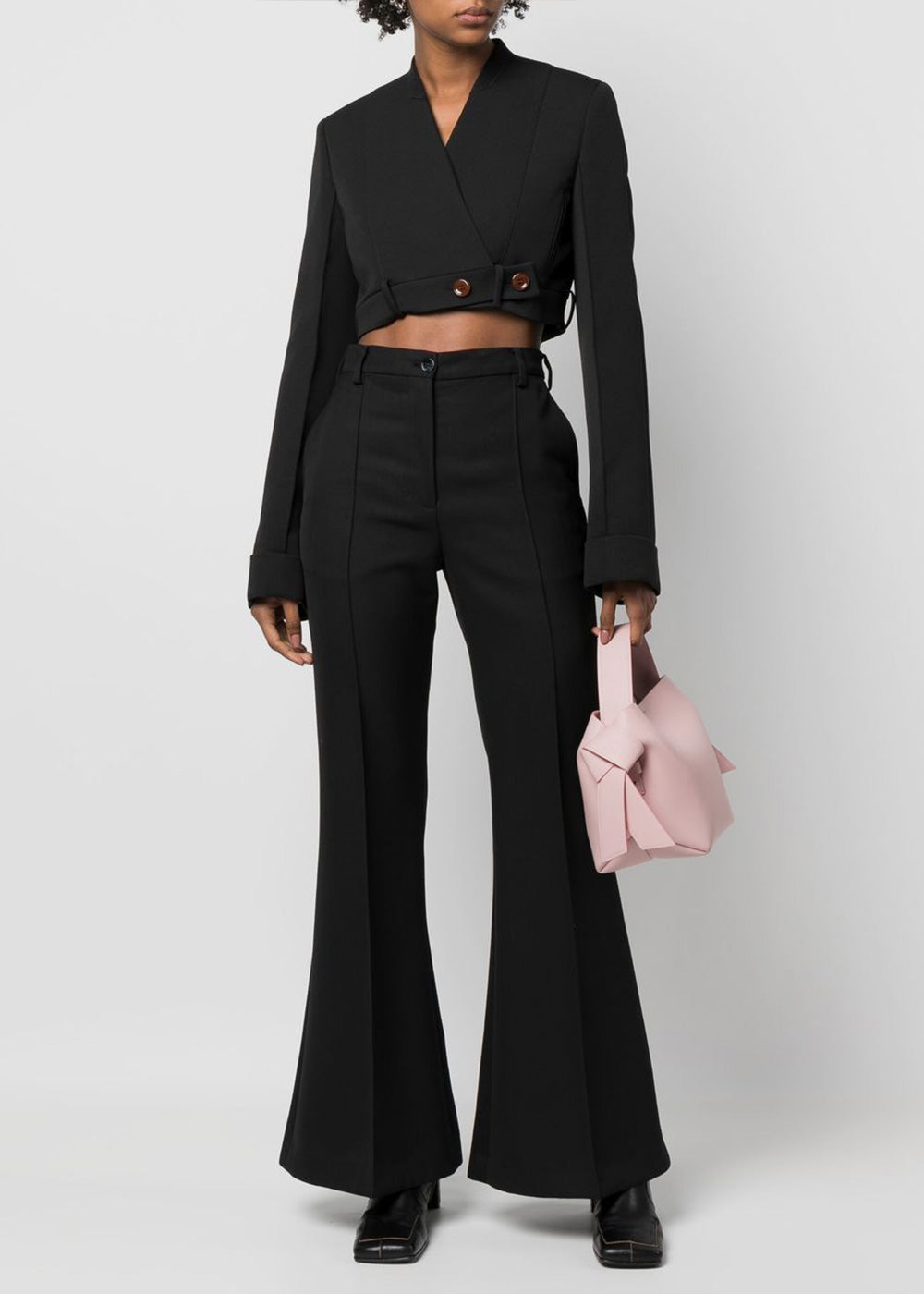 Оригінальна Black Cropped Suit Jacket Acne studios – збільшений вид