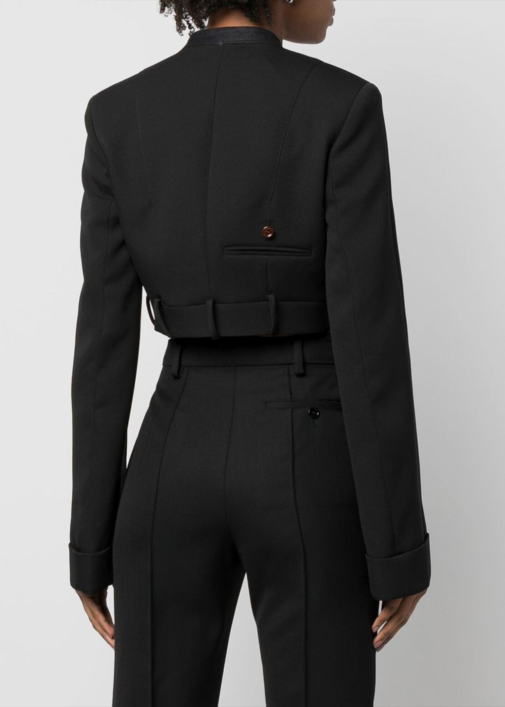 Оригінальна Black Cropped Suit Jacket Acne studios – детальний вид