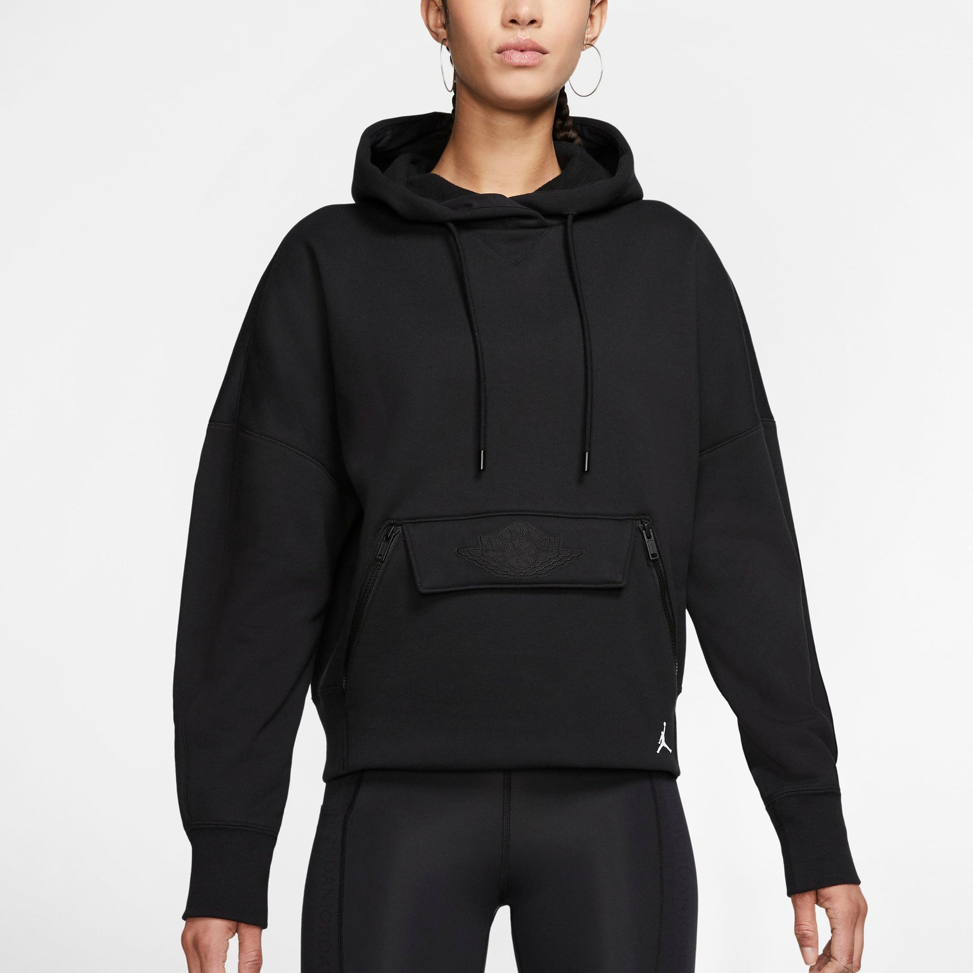 Оригінальна Womens Fleece Hoodie [cq6671 010] Air jordan – детальний вид