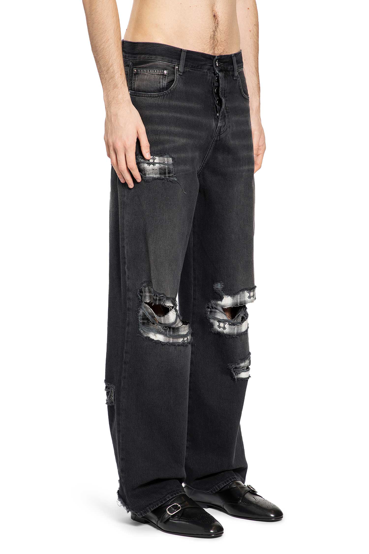 Оригінальна Flannel Repair Baggy Jeans Amiri – детальний вид