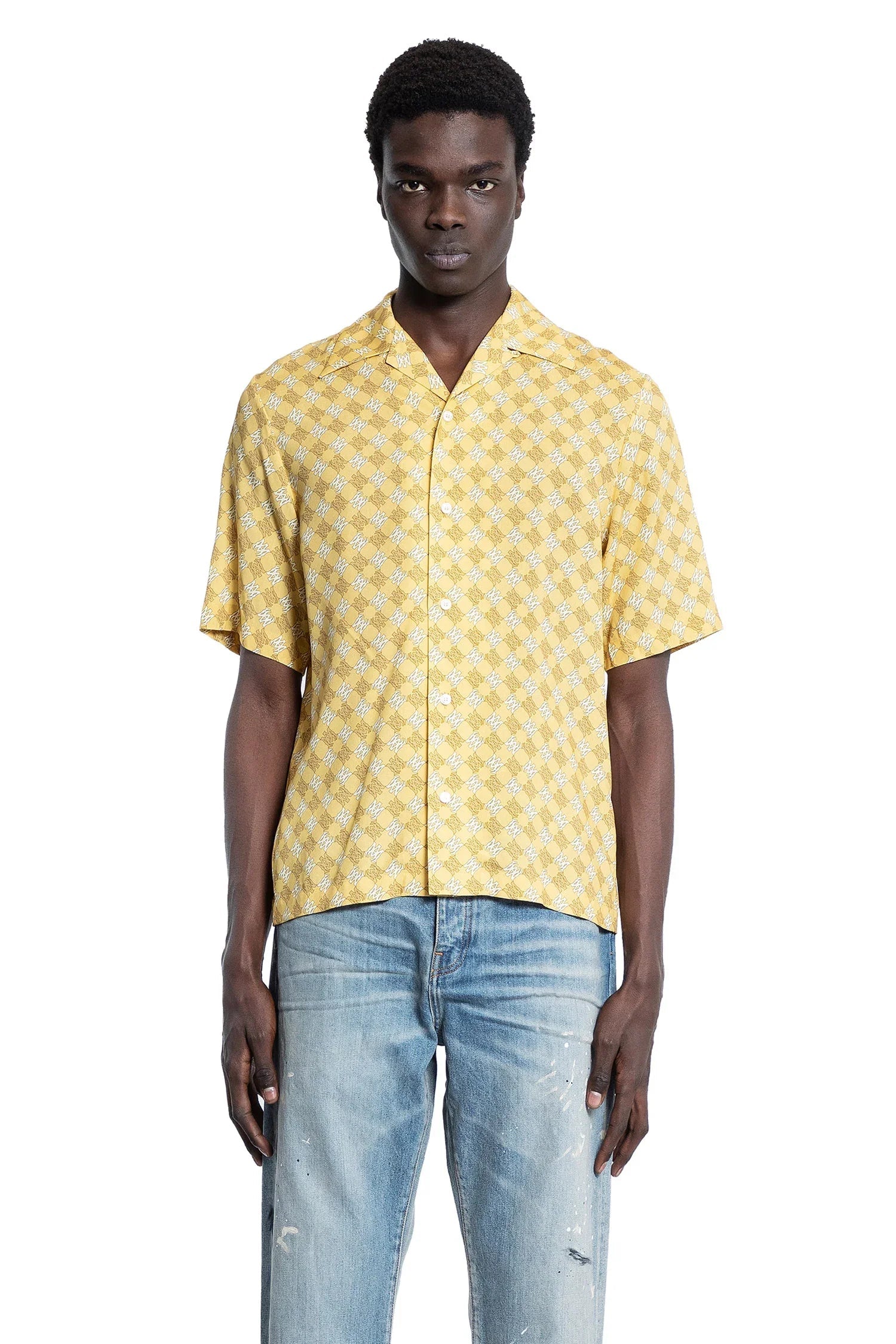 Man Yellow Shirts Amiri – Гарантія оригінальності – боковий вид