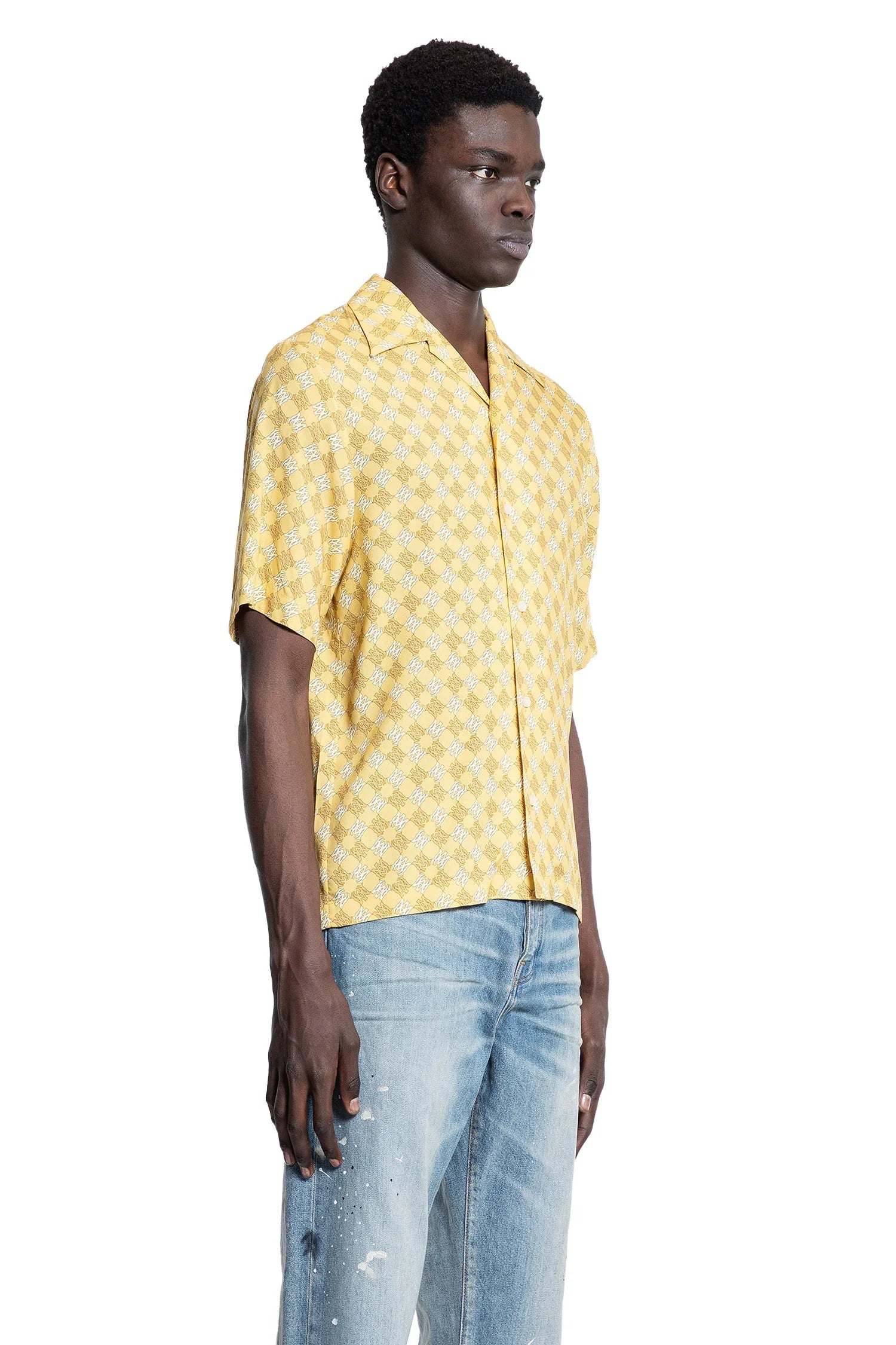 Man Yellow Shirts Amiri – Гарантія оригінальності – вид ззаду