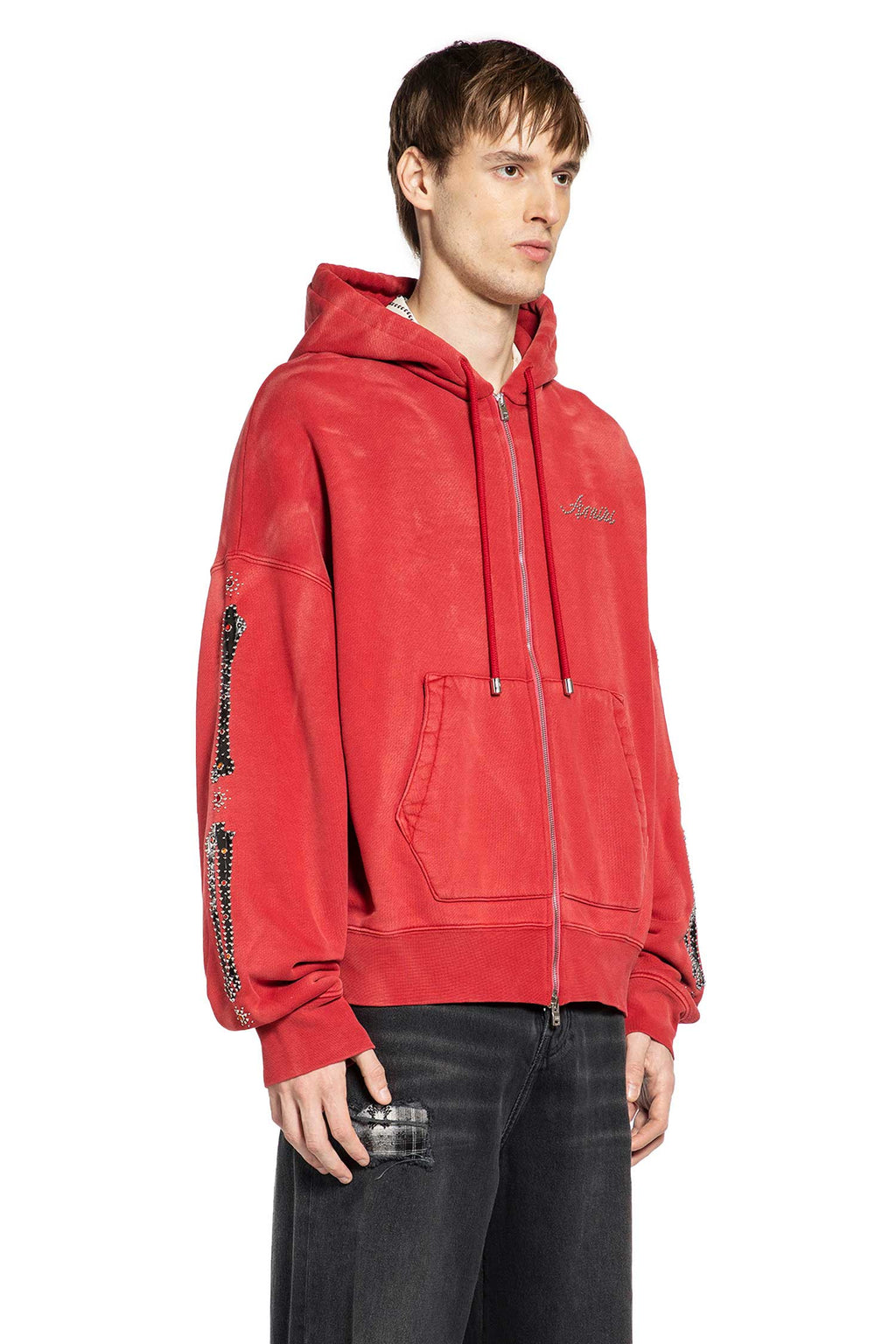 Оригінальна Bones Studded Oversize Zip-Up Hoodie Amiri – детальний вид