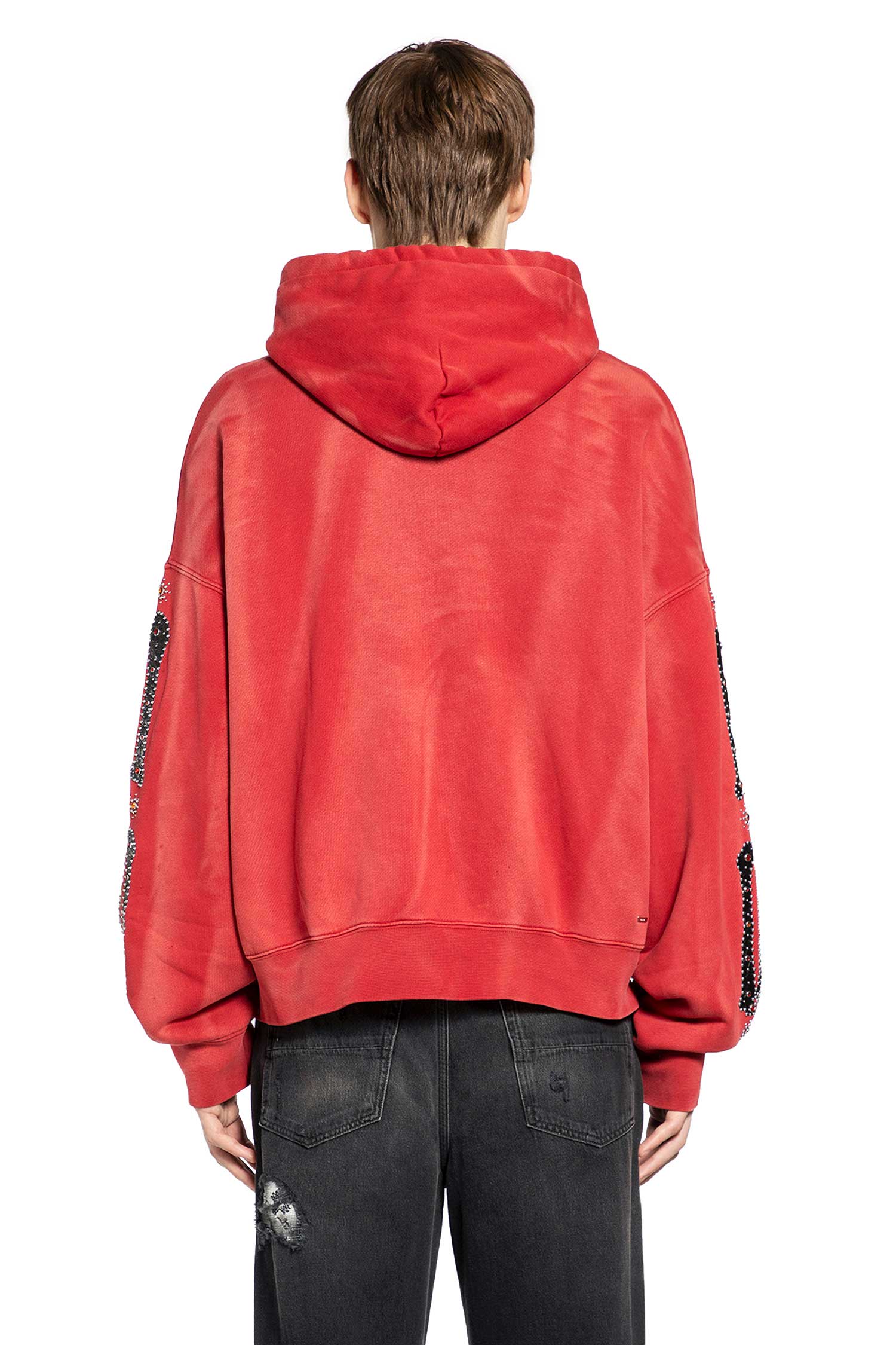 Оригінальна Bones Studded Oversize Zip-Up Hoodie Amiri – збільшений вид - AMIRI