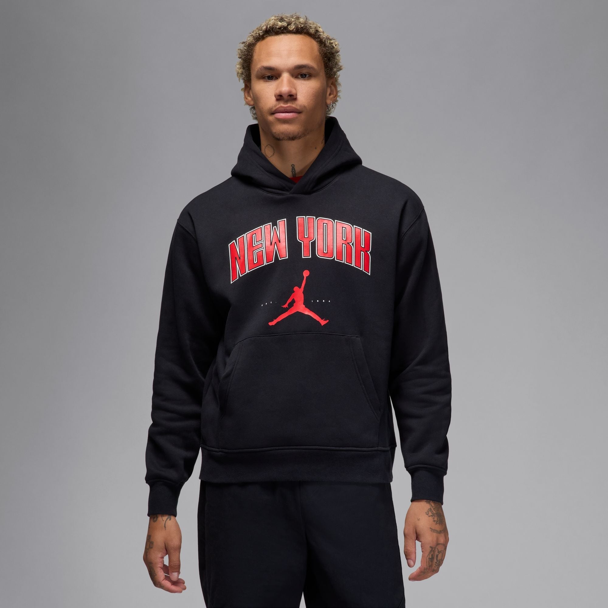 Mens New York Fleece Pullover Hoodie AIR JORDAN – Гарантія оригінальності – вид ззаду