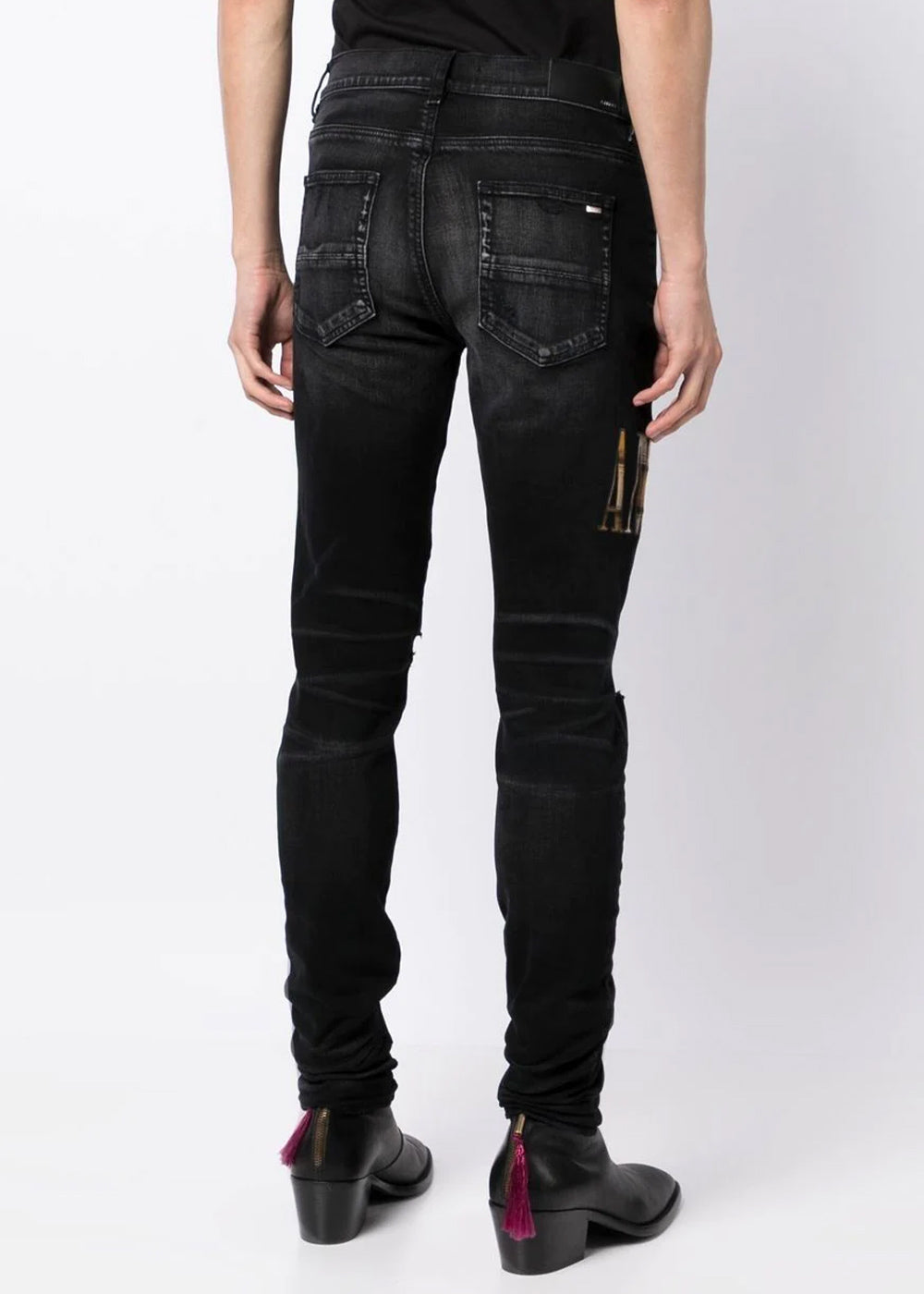 Оригінальна Aged Black Flannel Core Logo Jeans Amiri – детальний вид