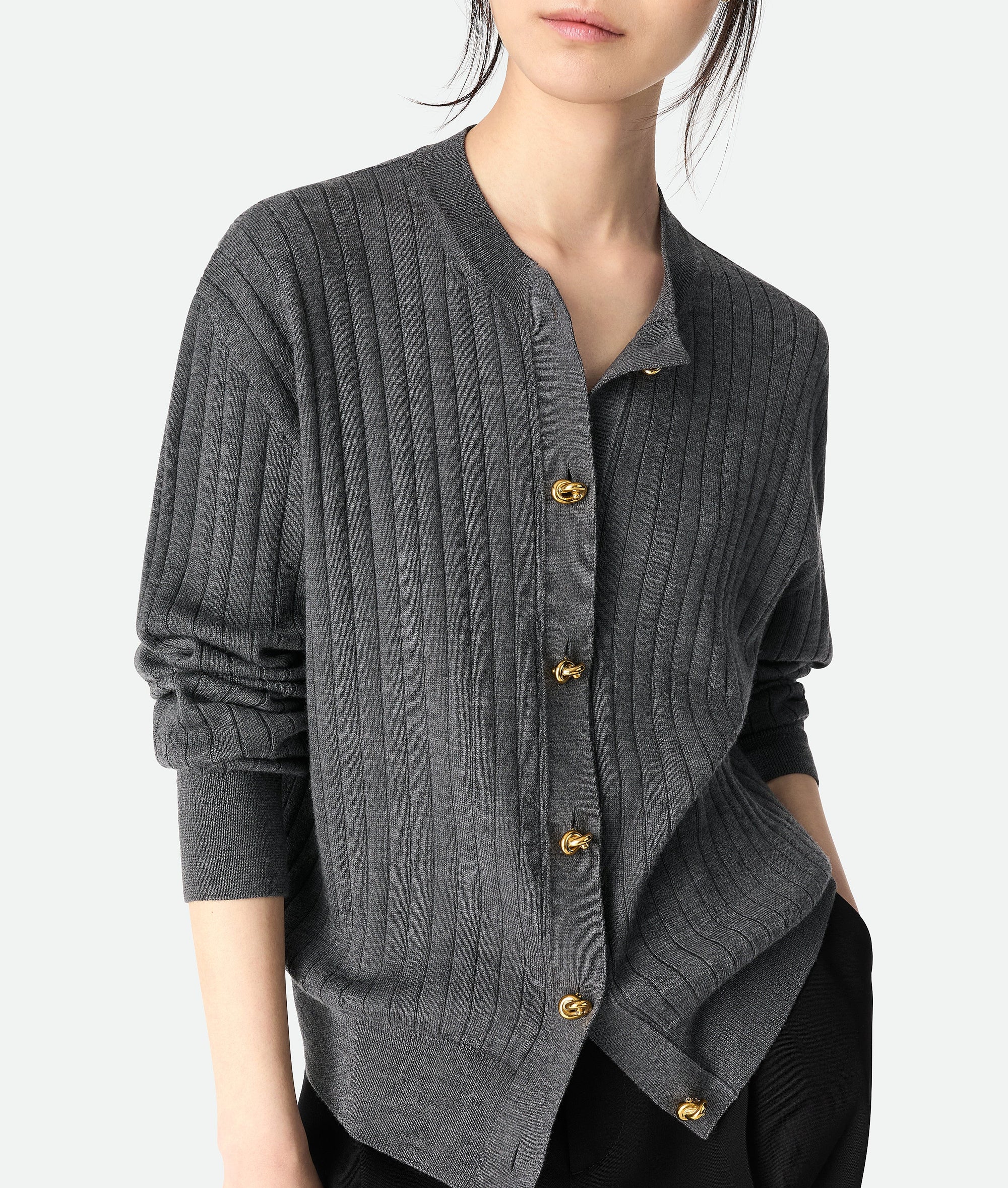Оригінальна Ribbed wool cardigan BOTTEGA VENETA – детальний вид