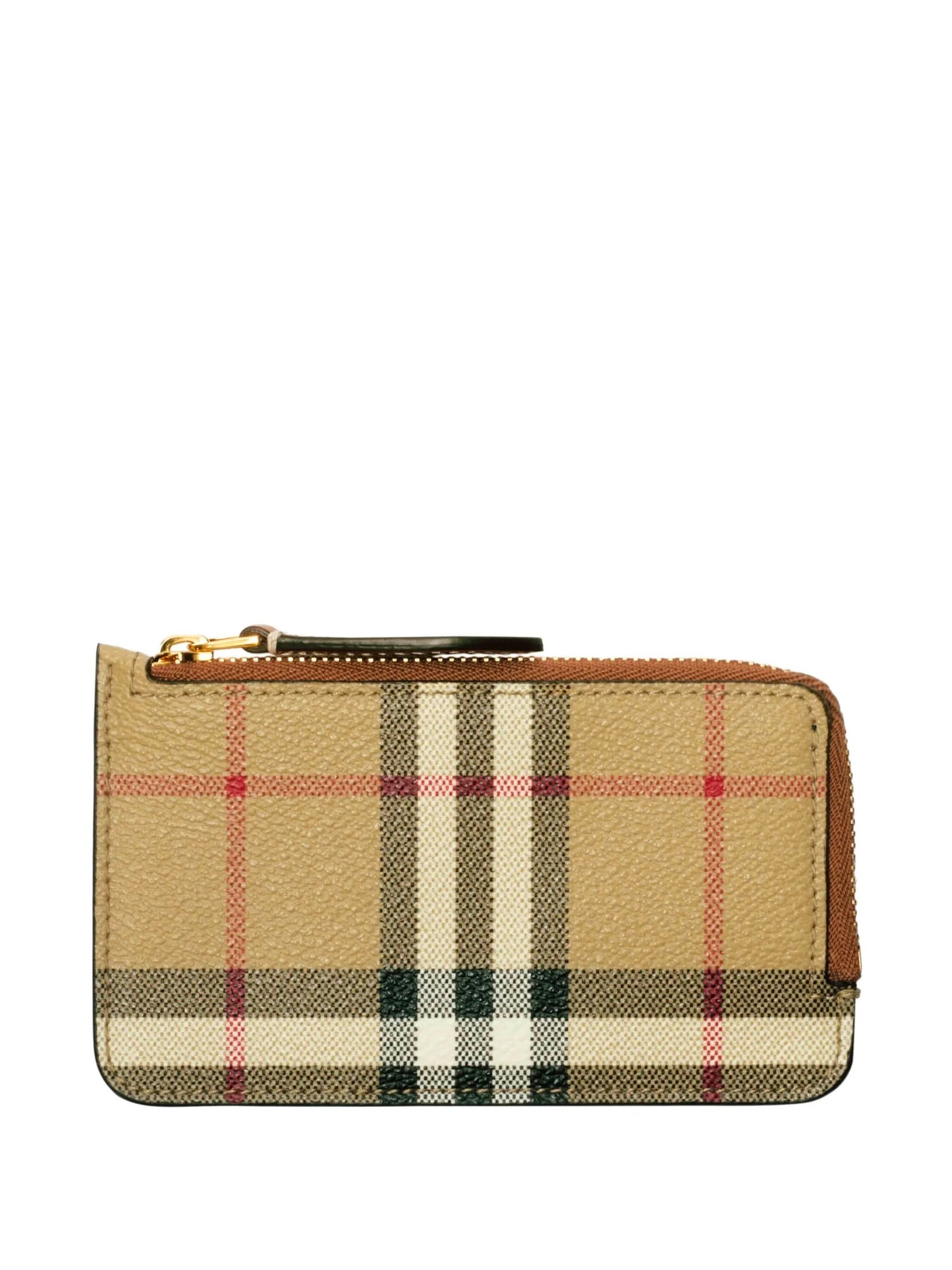 Check Zip Card Case BURBERRY – Гарантія оригінальності – боковий вид