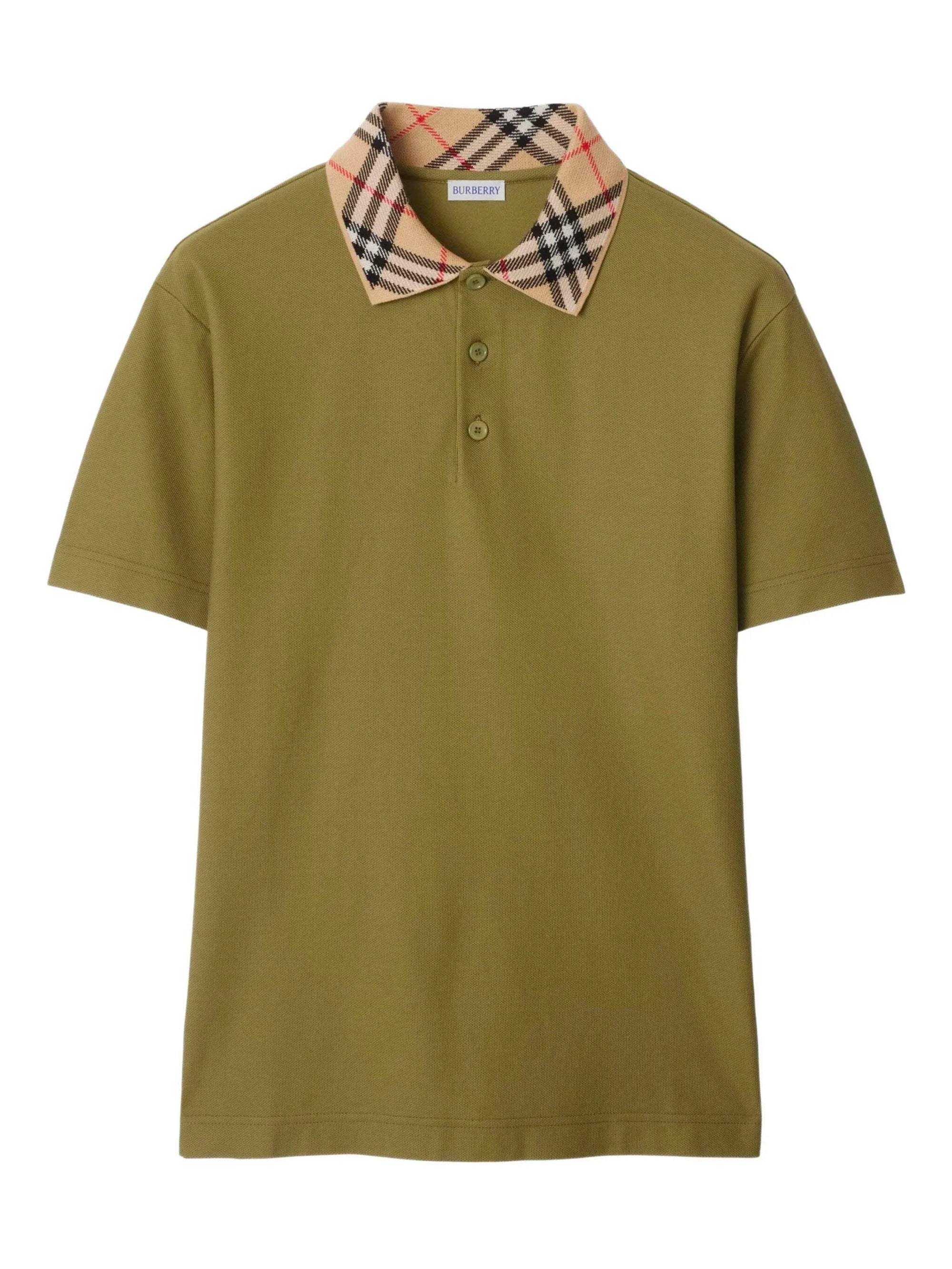 Check Collar Polo Shirt BURBERRY – Гарантія оригінальності – боковий вид