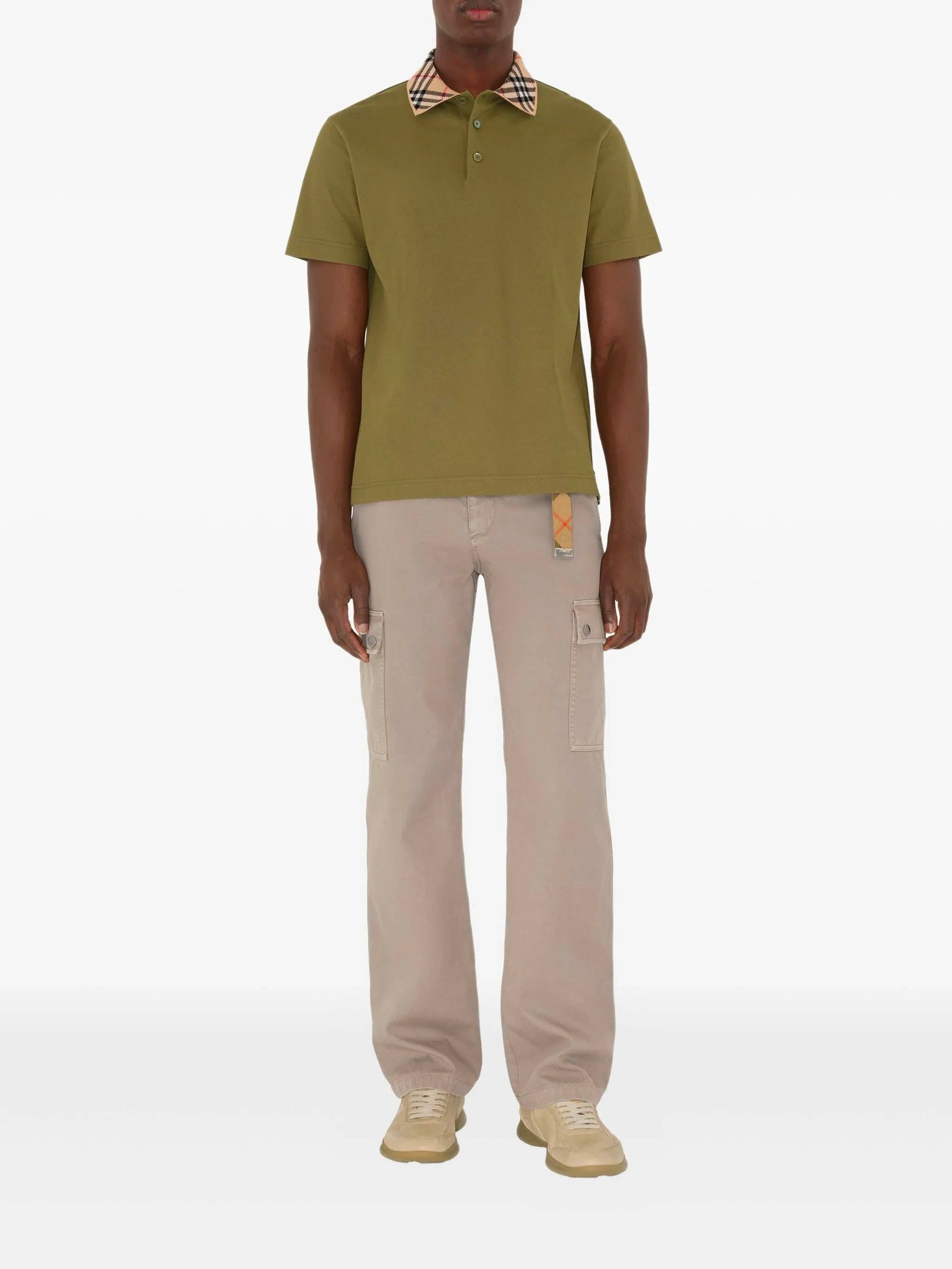 Check Collar Polo Shirt BURBERRY – Гарантія оригінальності – вид ззаду