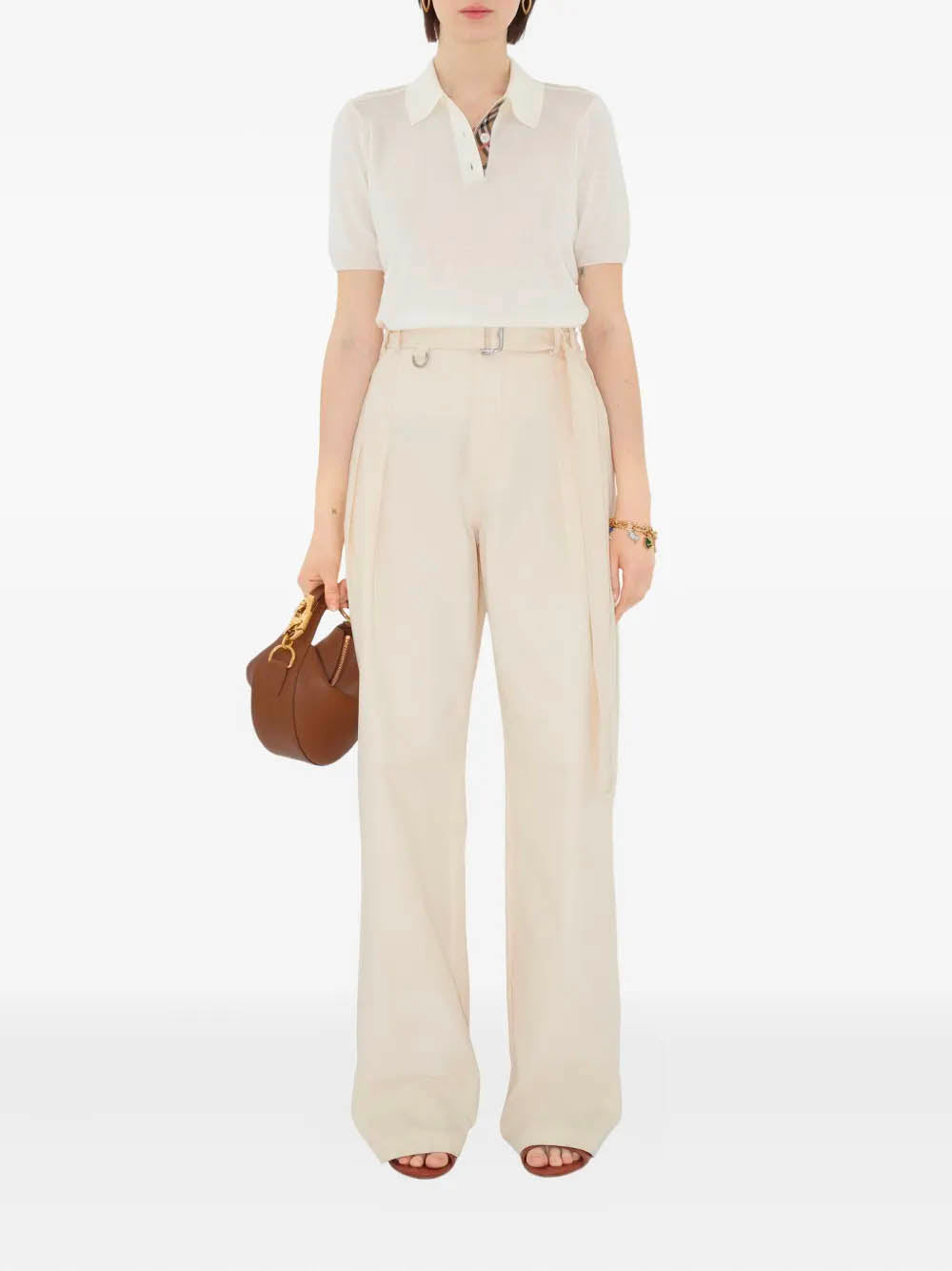 Wool Polo Shirt BURBERRY – Гарантія оригінальності – вид ззаду