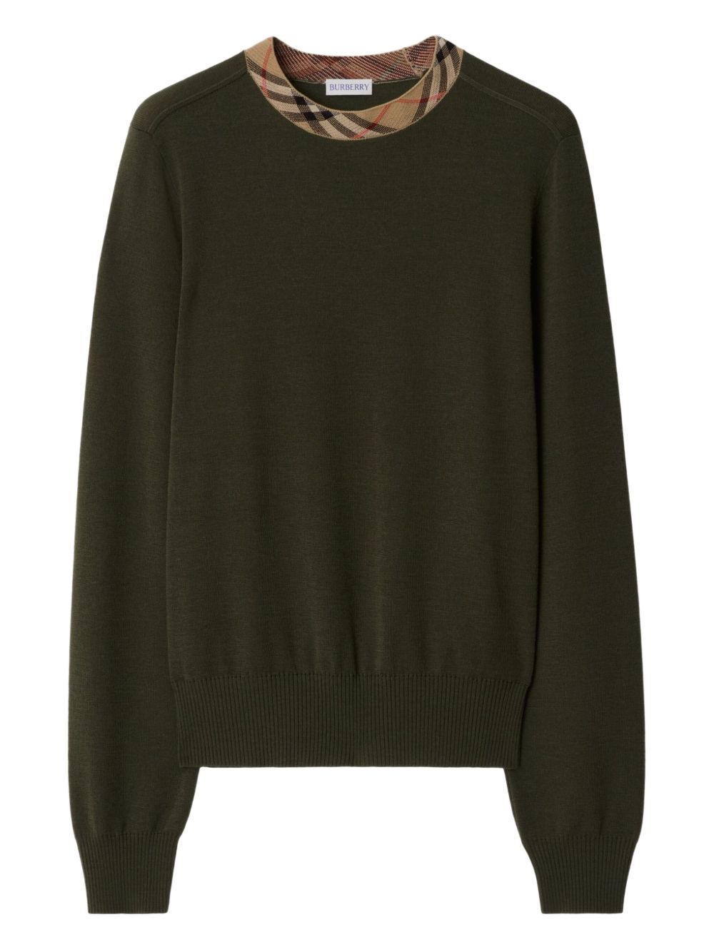 Check Trim Sweater BURBERRY – Гарантія оригінальності – боковий вид