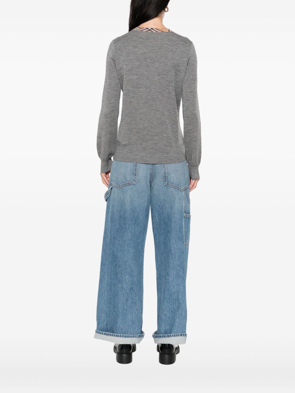 Check Trim Sweater BURBERRY – Гарантія оригінальності – збільшений вид