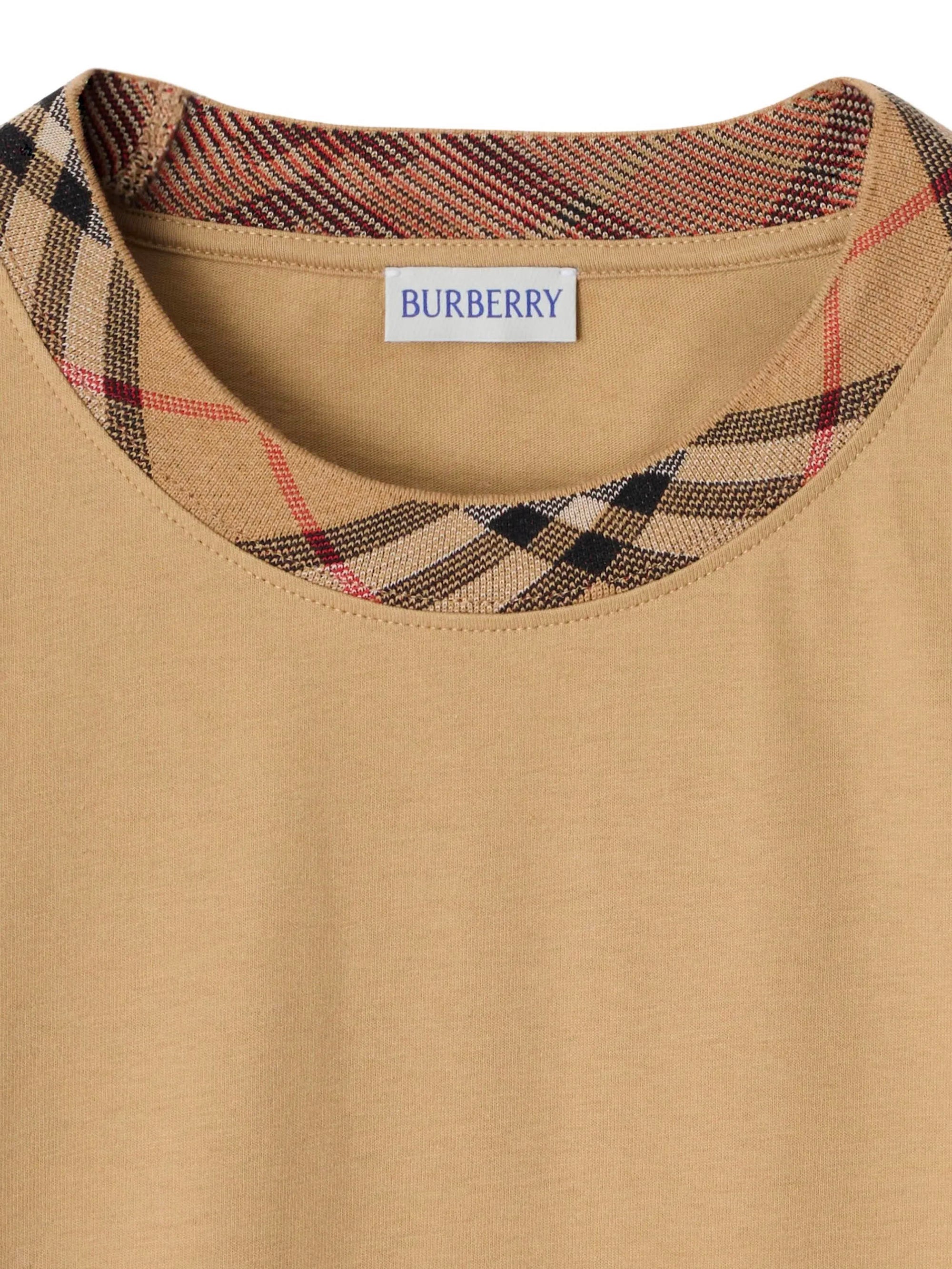 Оригінальна Check trim t-shirt BURBERRY – вид 6