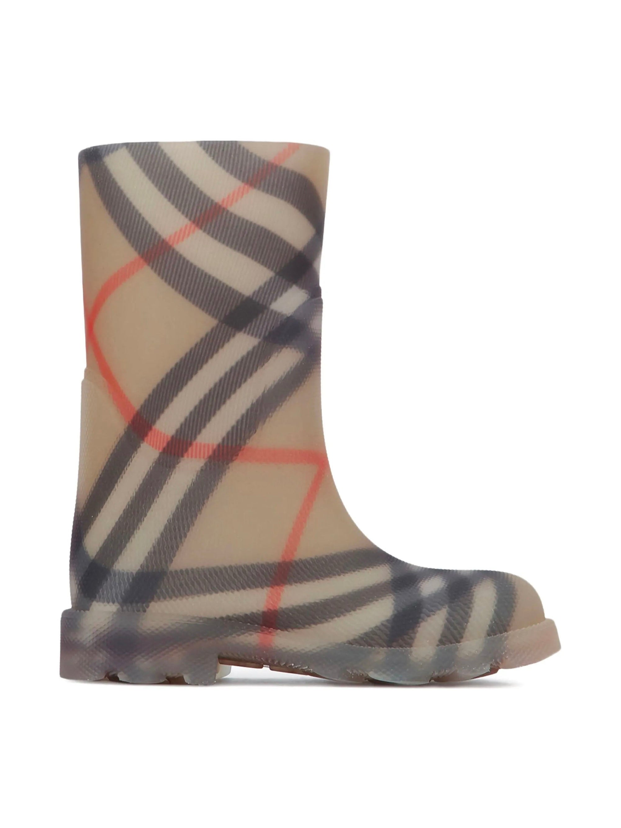 Оригінальна Marsh Check Rubber High Boots BURBERRY – боковий вид