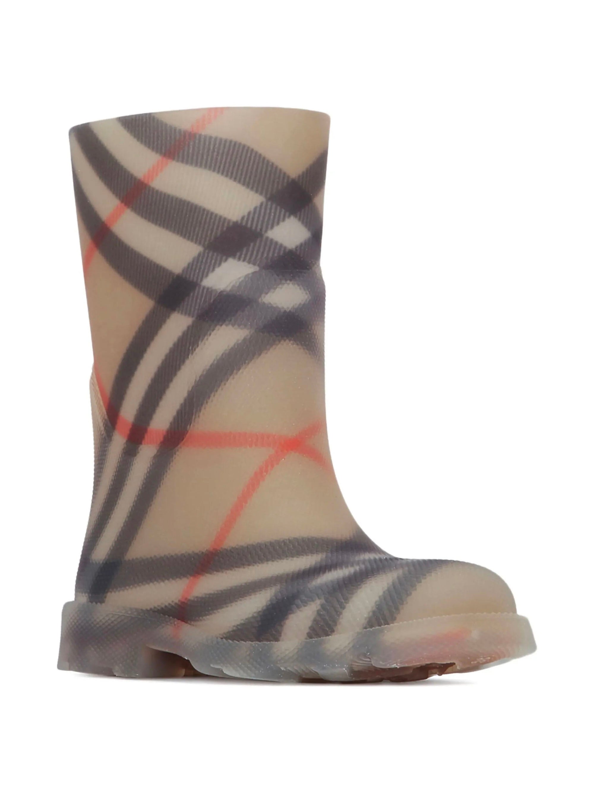 Оригінальна Marsh Check Rubber High Boots BURBERRY – вид ззаду