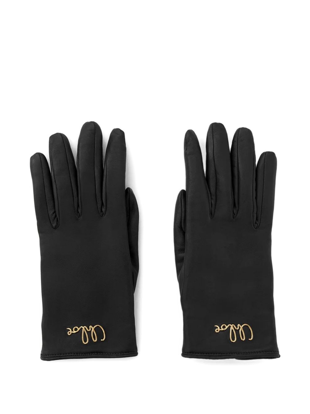 The Chloé Iconic gloves in leather CHLOE – Гарантія оригінальності – боковий вид