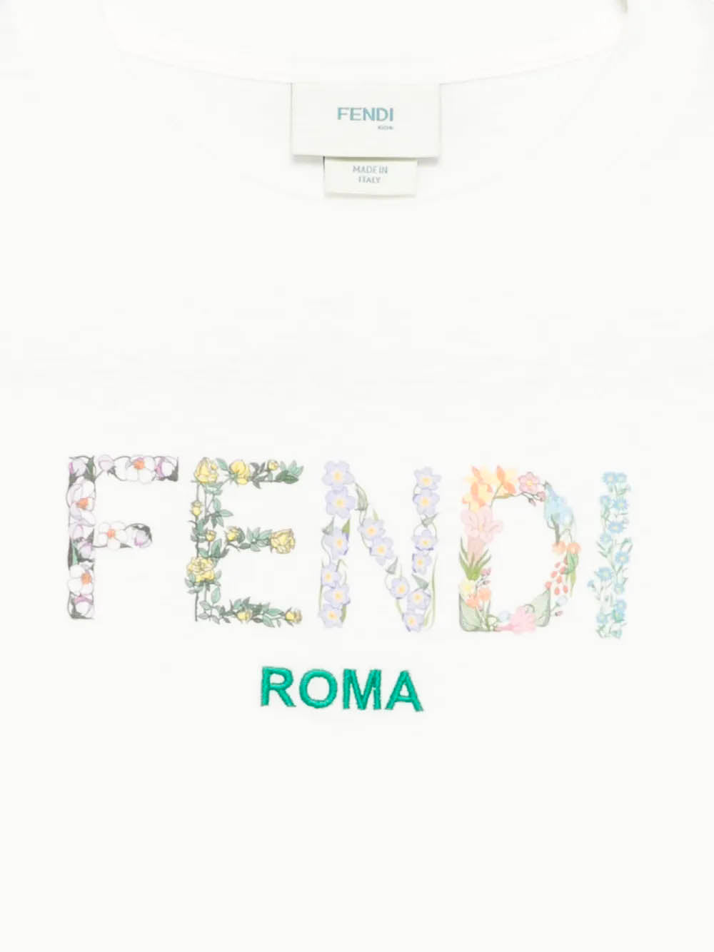 Logo T-shirt FENDI – Гарантія оригінальності – детальний вид