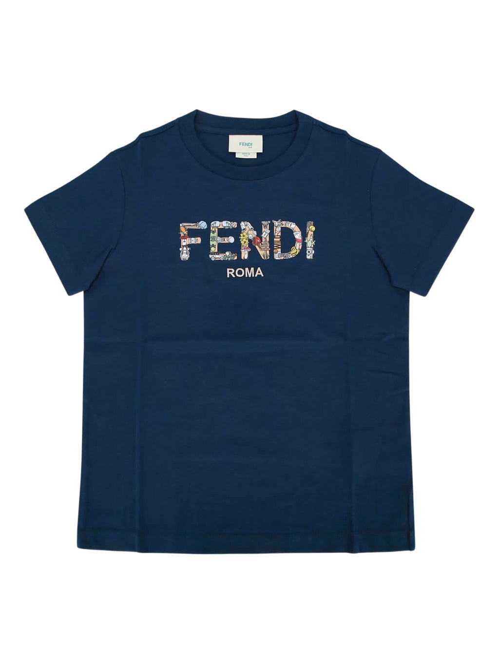 Logo T-shirt FENDI – Гарантія оригінальності – боковий вид