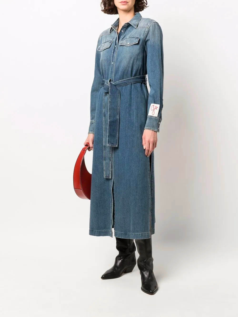 Shirt dress in denim GOLDEN GOOSE оригінал – Купити в Україні – вид ззаду