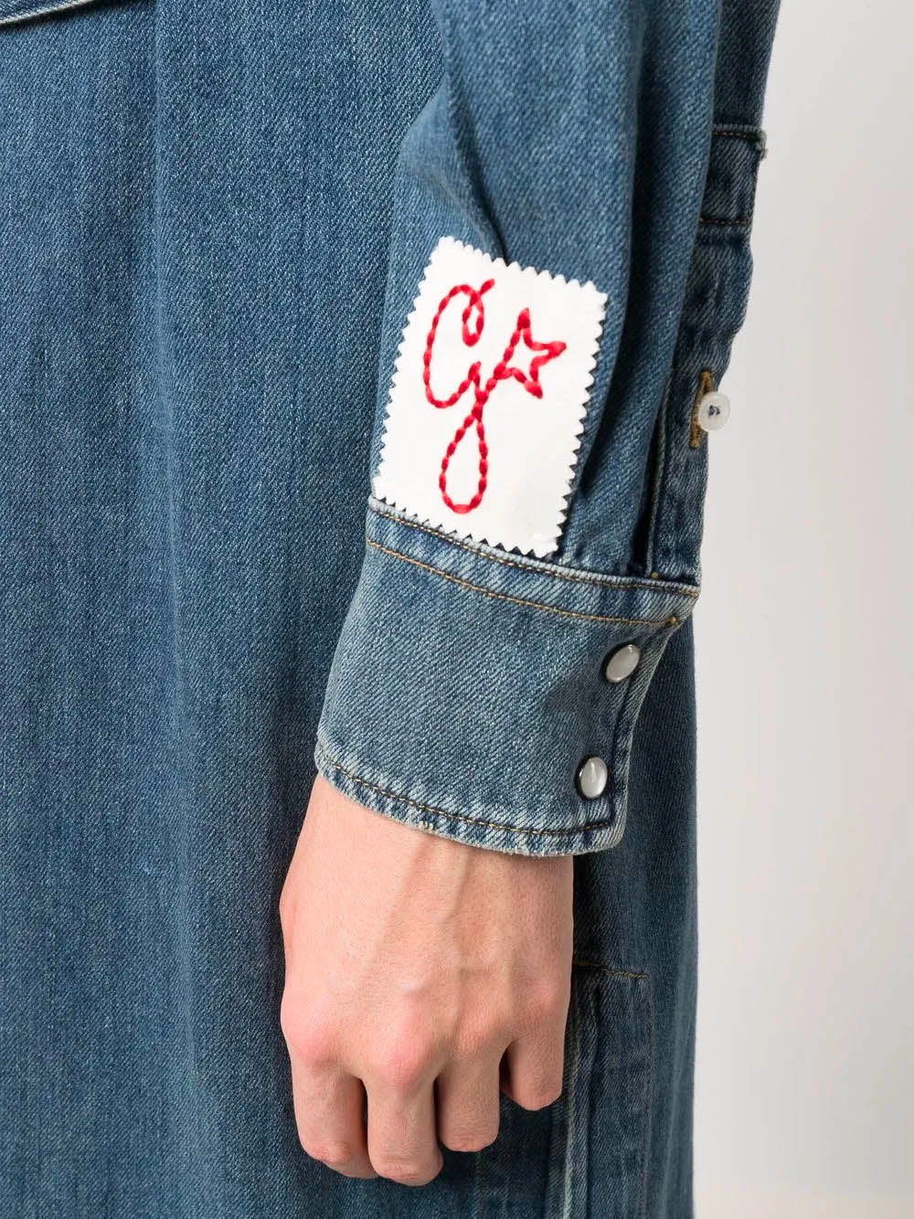Shirt dress in denim GOLDEN GOOSE оригінал – Купити в Україні – вид 6