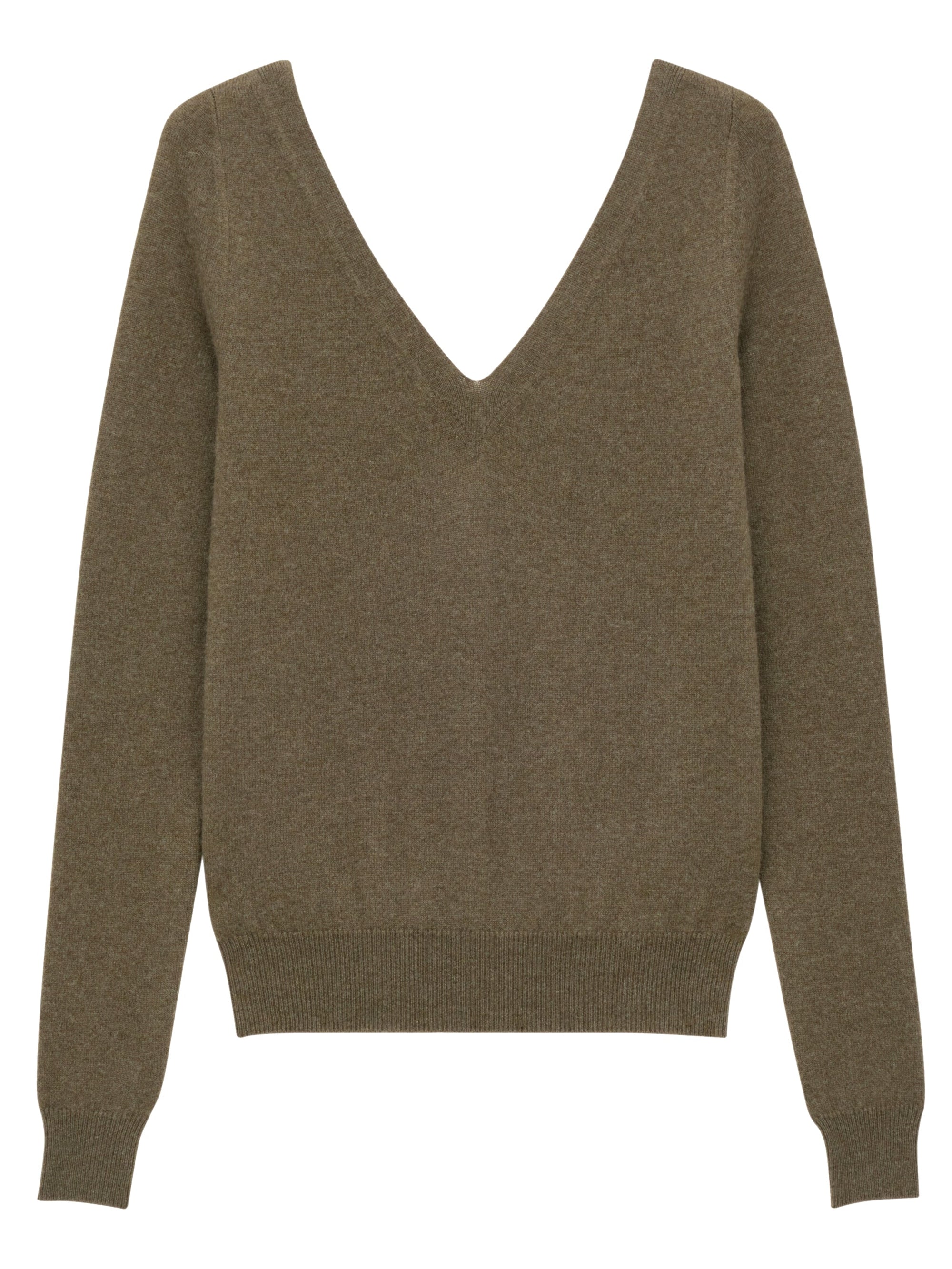 V-neck sweater in cashmere SAINT LAURENT оригінал – Купити в Україні – боковий вид