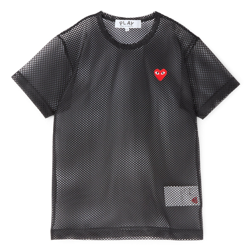 Оригінальна Mesh Red Emblem T Shirt Comme des garcons – боковий вид