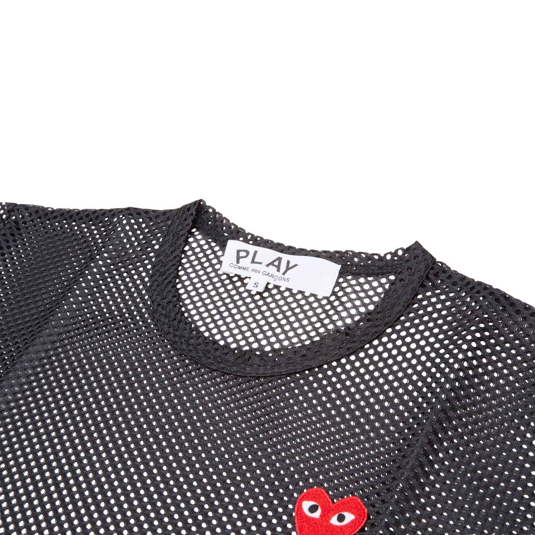 Оригінальна Mesh Red Emblem T Shirt Comme des garcons – детальний вид