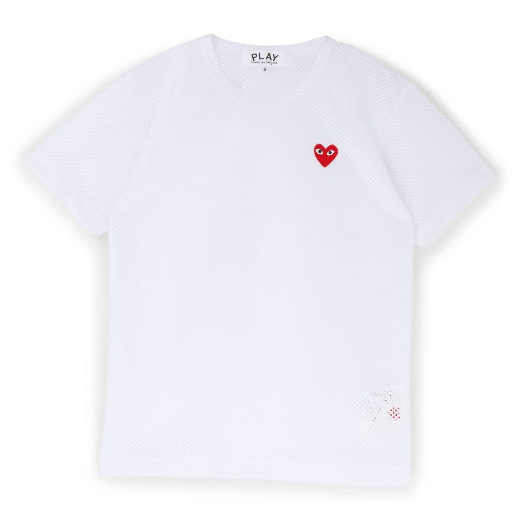 Оригінальна Mesh Red Emblem T Shirt Comme des garcons – боковий вид