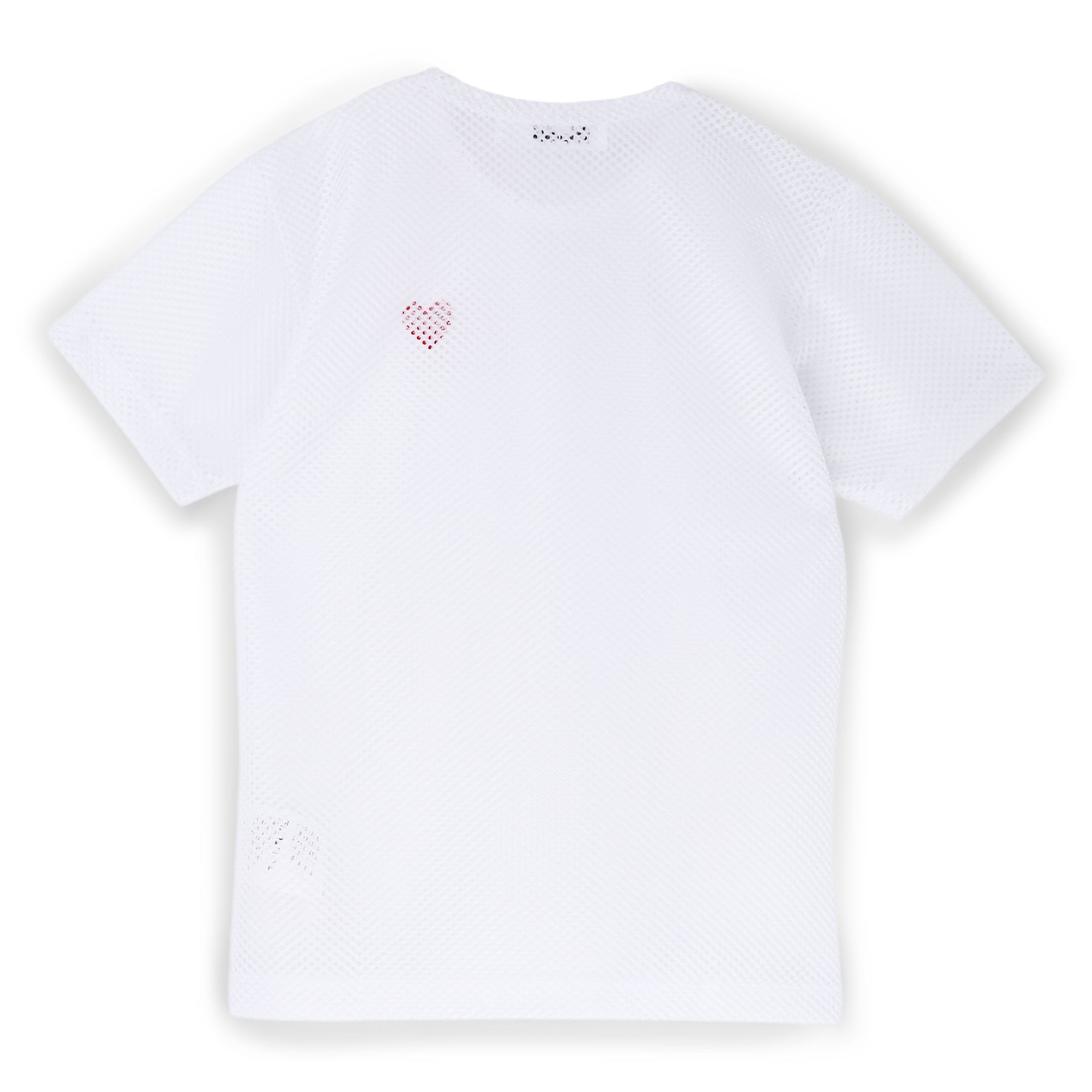 Оригінальна Mesh Red Emblem T Shirt Comme des garcons – вид ззаду