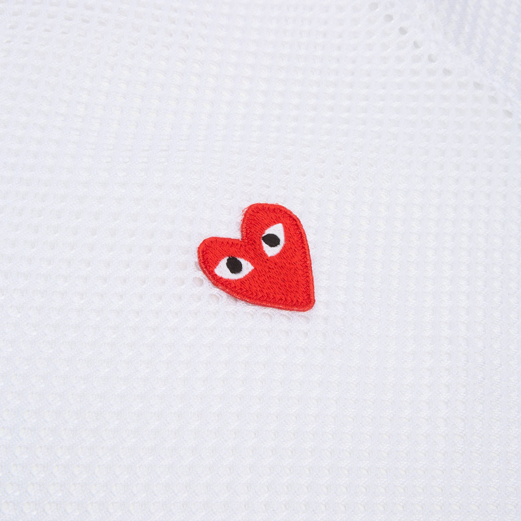 Оригінальна Mesh Red Emblem T Shirt Comme des garcons – збільшений вид