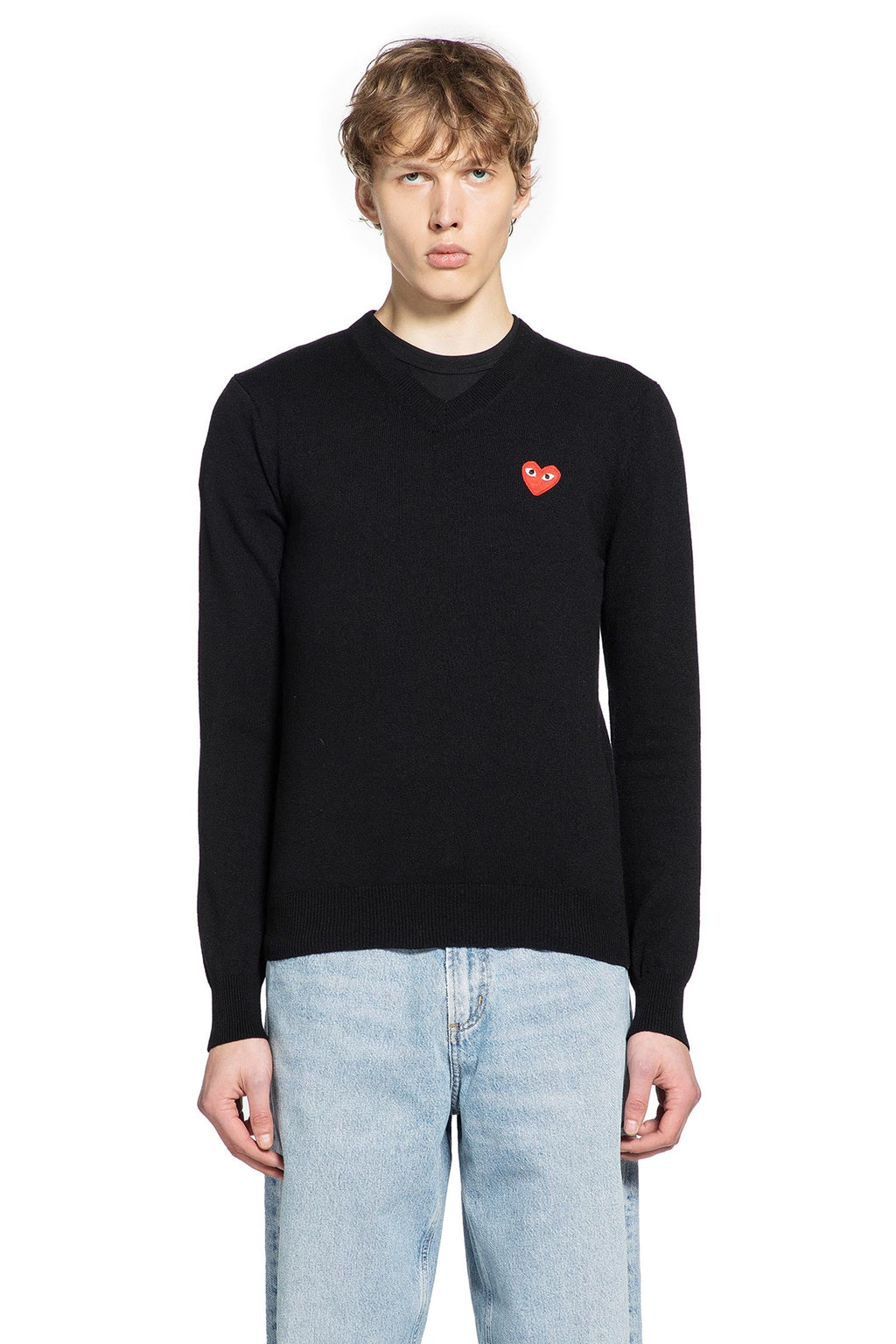 Wool Heart Sweater Comme des garcons – Гарантія оригінальності – боковий вид