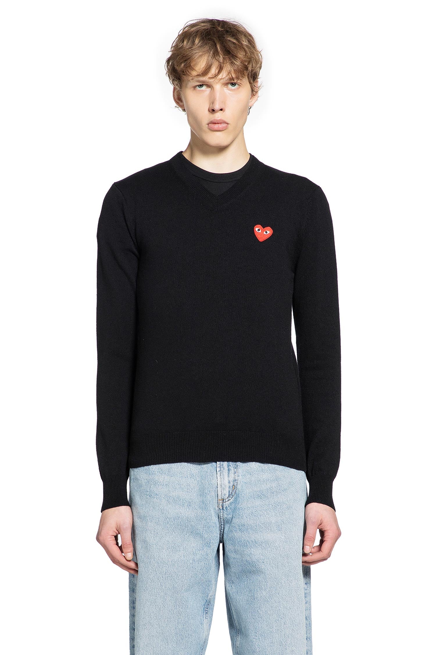 Wool Heart Sweater Comme des garcons – Гарантія оригінальності – боковий вид